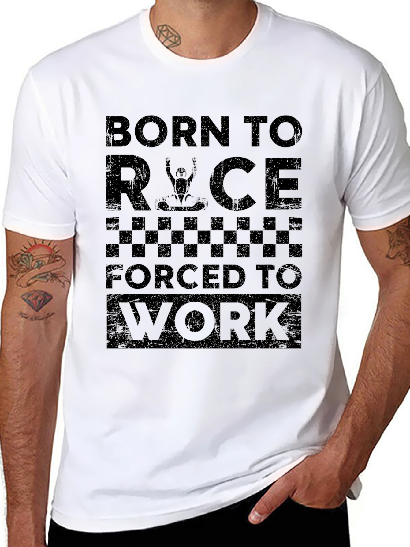 Born to Race Black Graphic T-Shirt