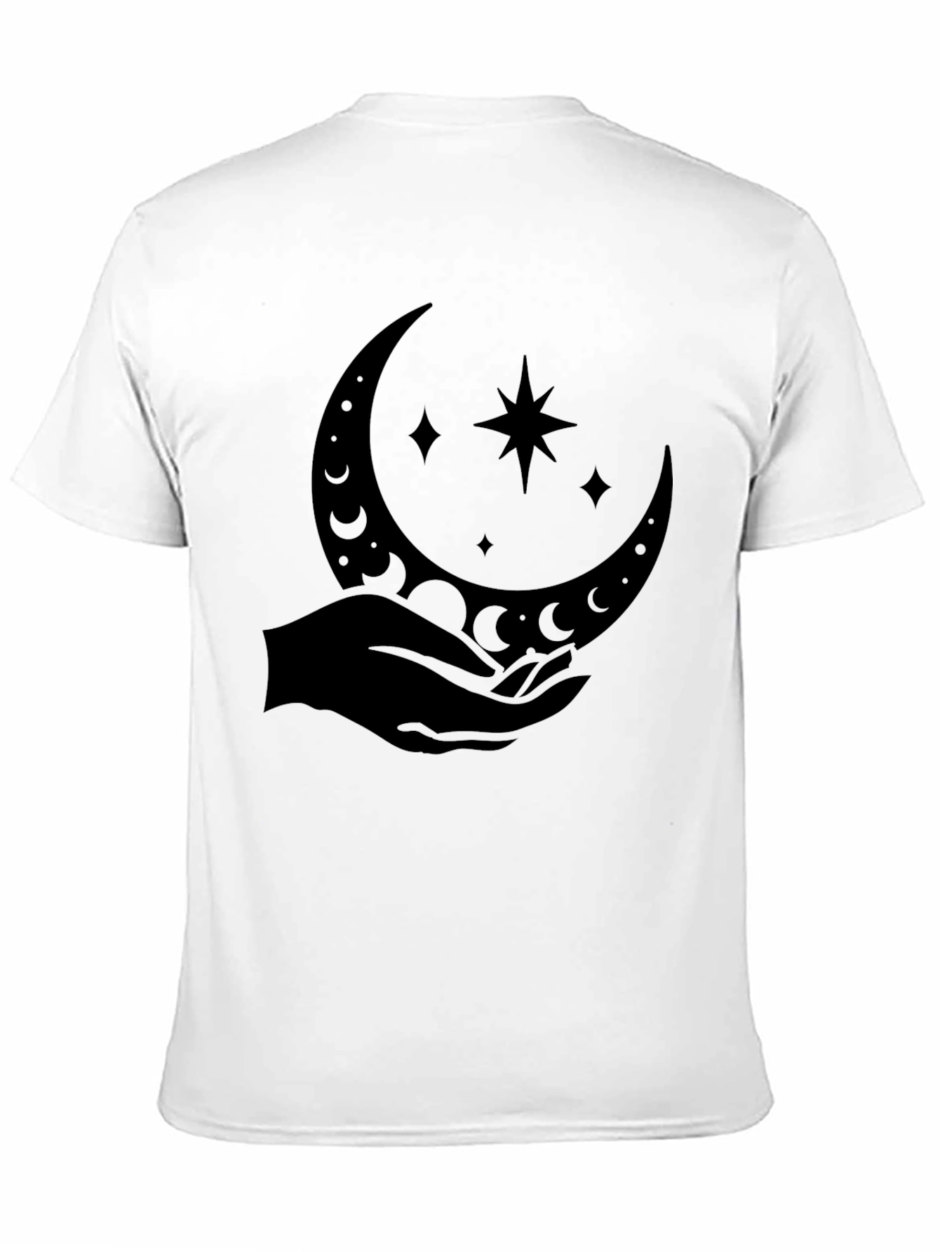 Mystic Moon Hand Graphic T-Shirt - Black