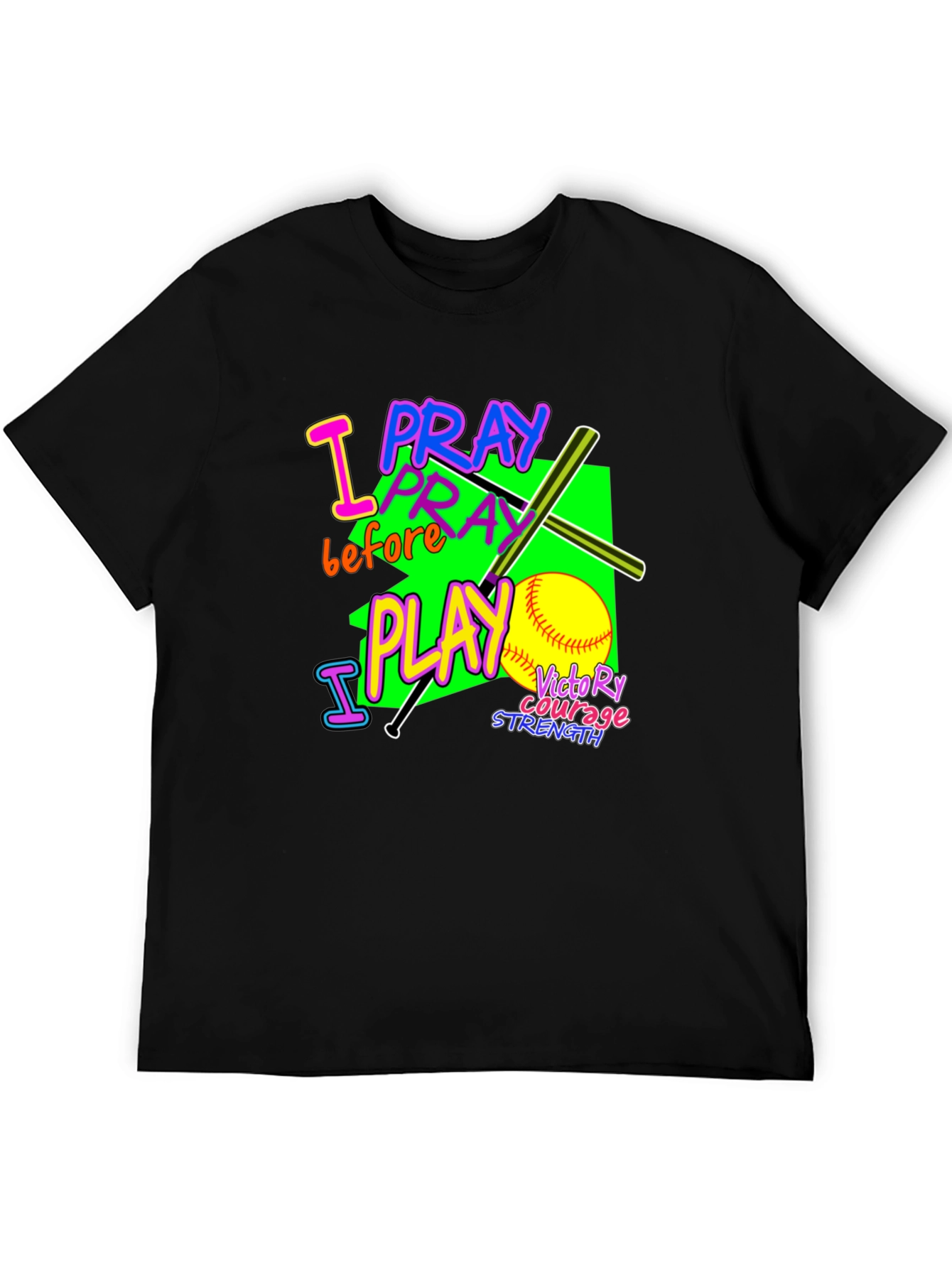 I Pray Before I Play Graphic T-Shirt