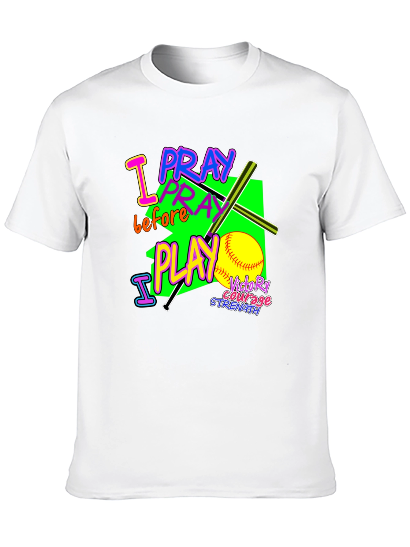 I Pray Before I Play Graphic T-Shirt