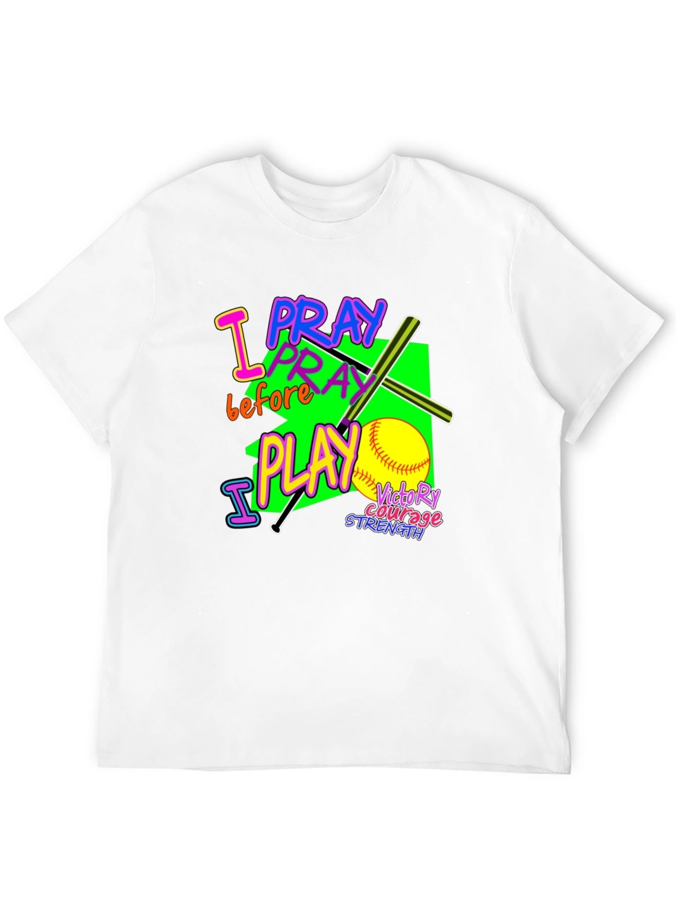 I Pray Before I Play Graphic T-Shirt