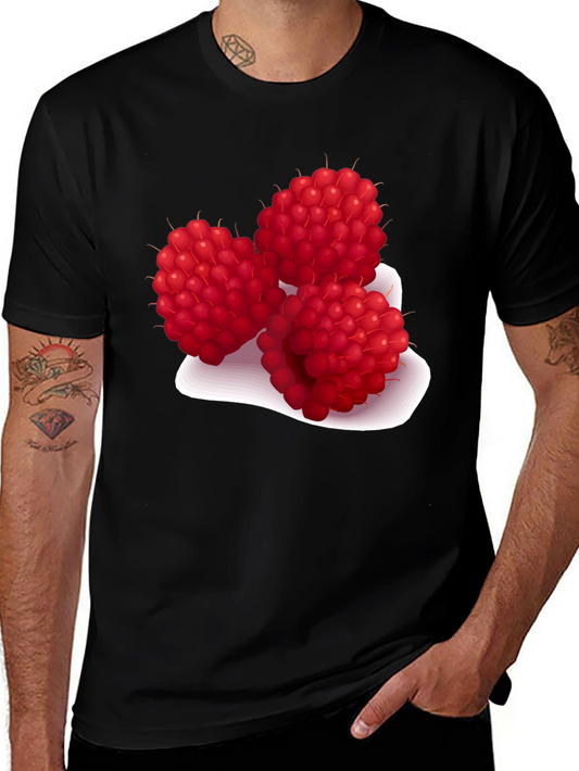 Raspberry Graphic Tee - Stylish Fruit Design