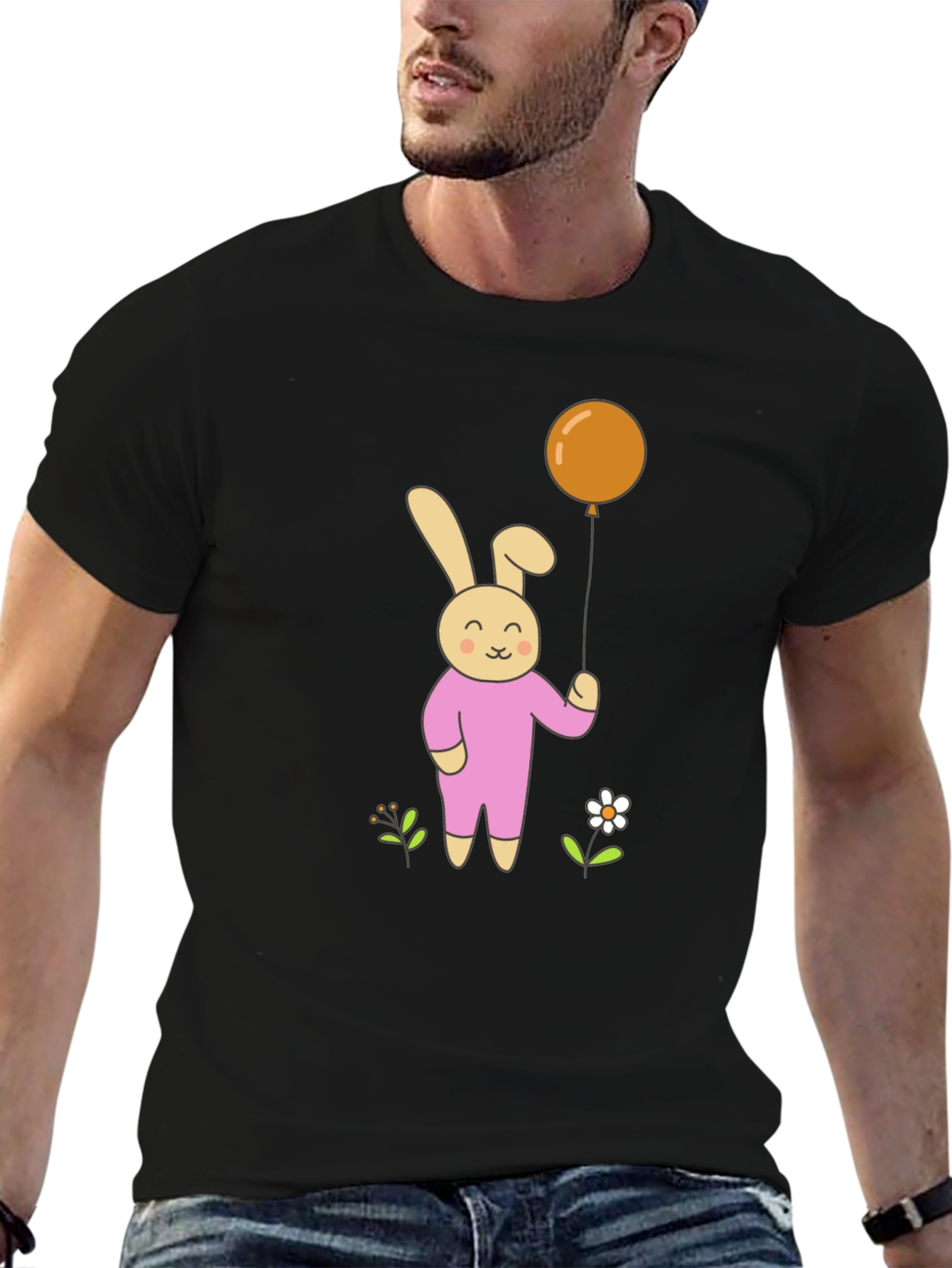 Bunny with Balloon Graphic Tee