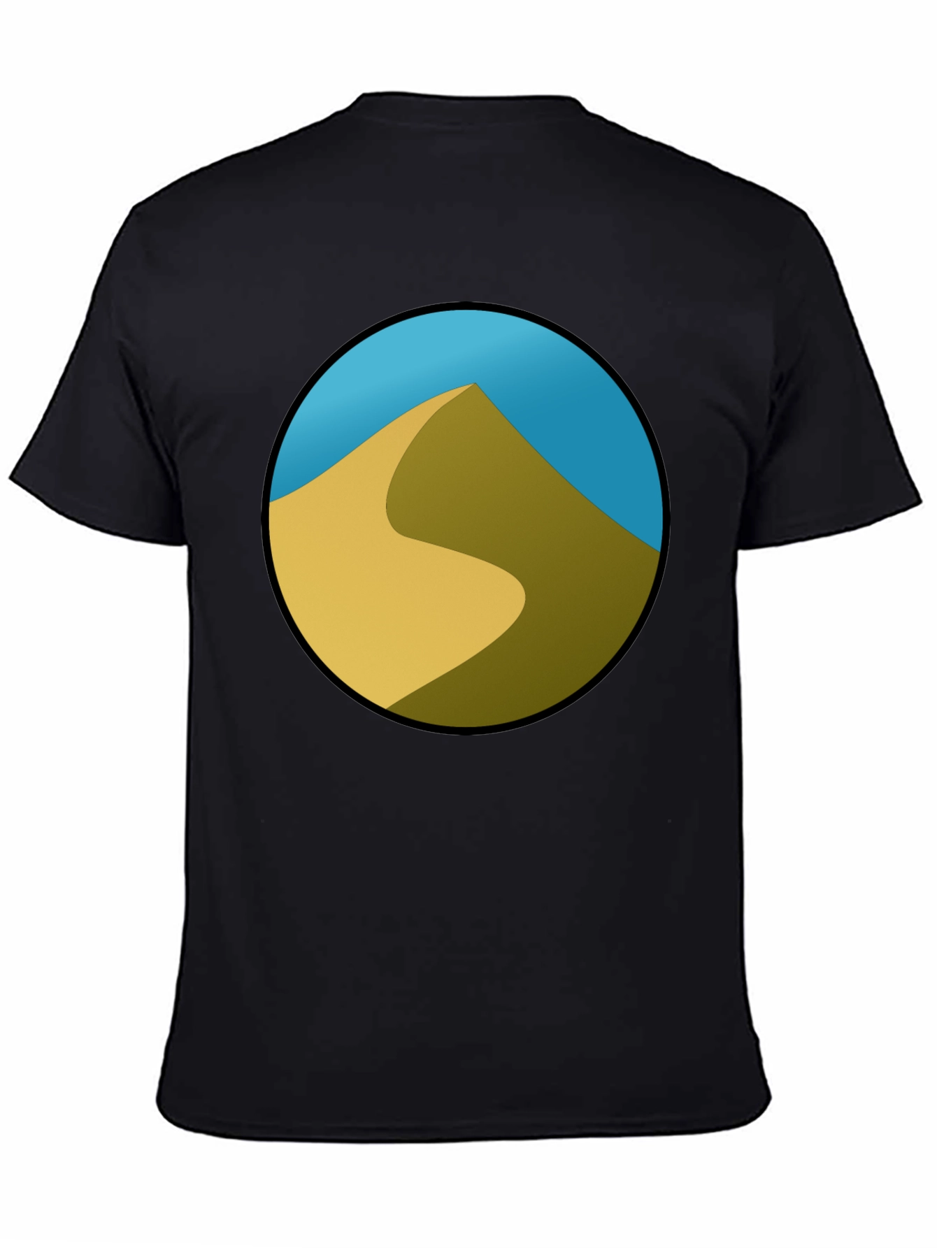 Desert Dune Graphic Black T-Shirt
