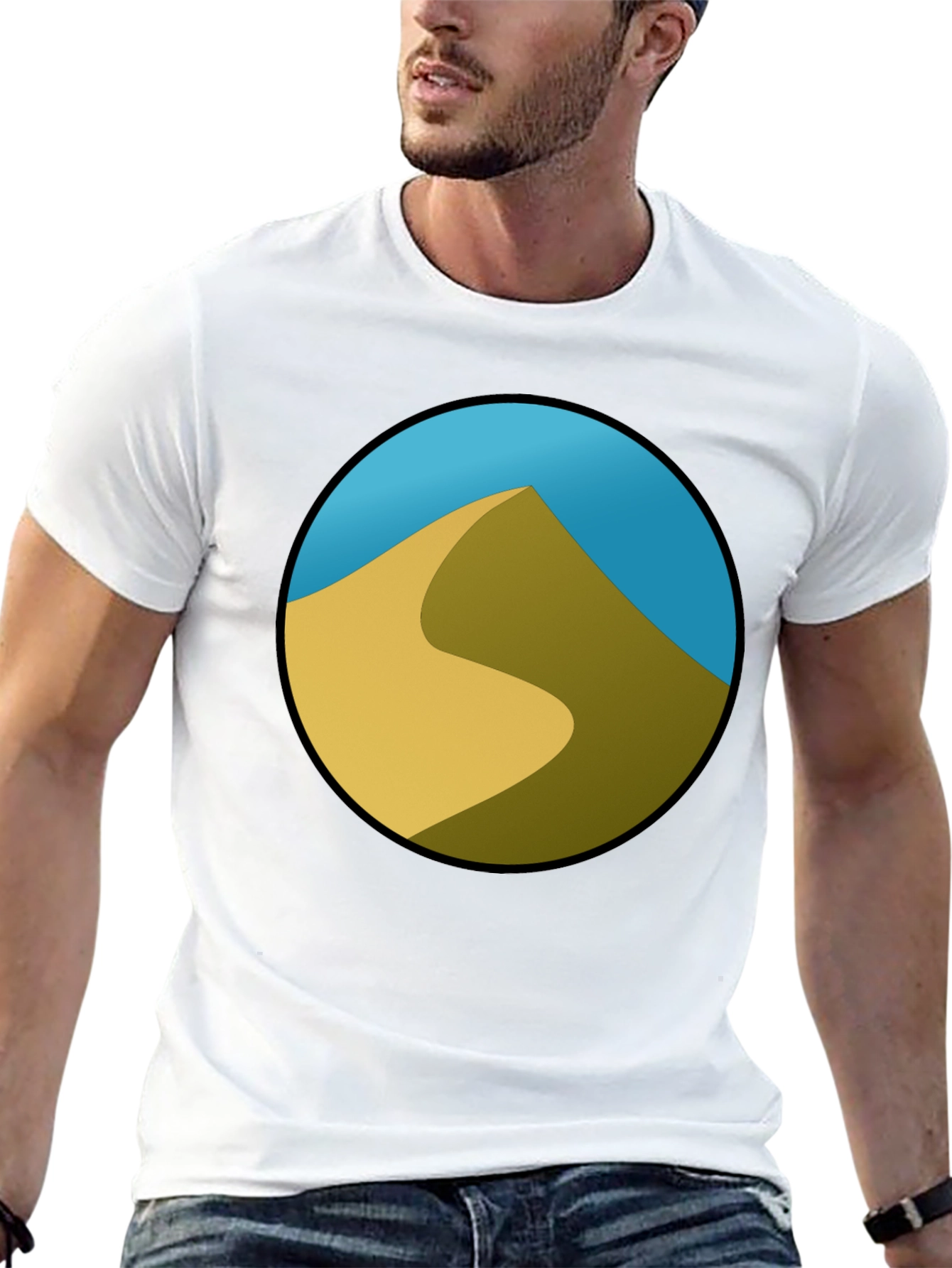 Desert Dune Graphic Black T-Shirt