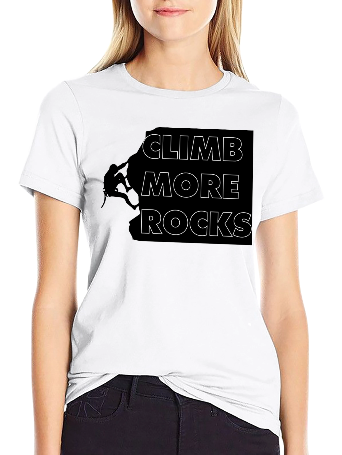 Climb More Rocks Graphic T-Shirt - Black