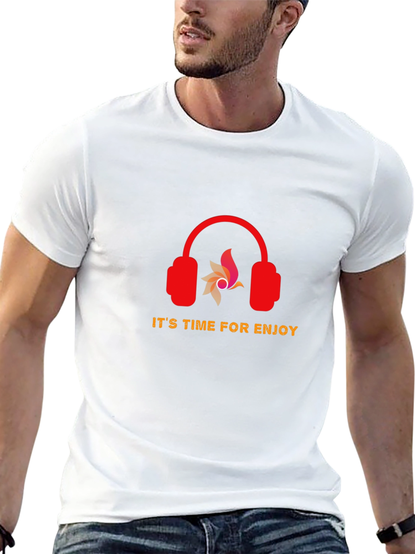 Its Time For Enjoy Graphic Tee - Black