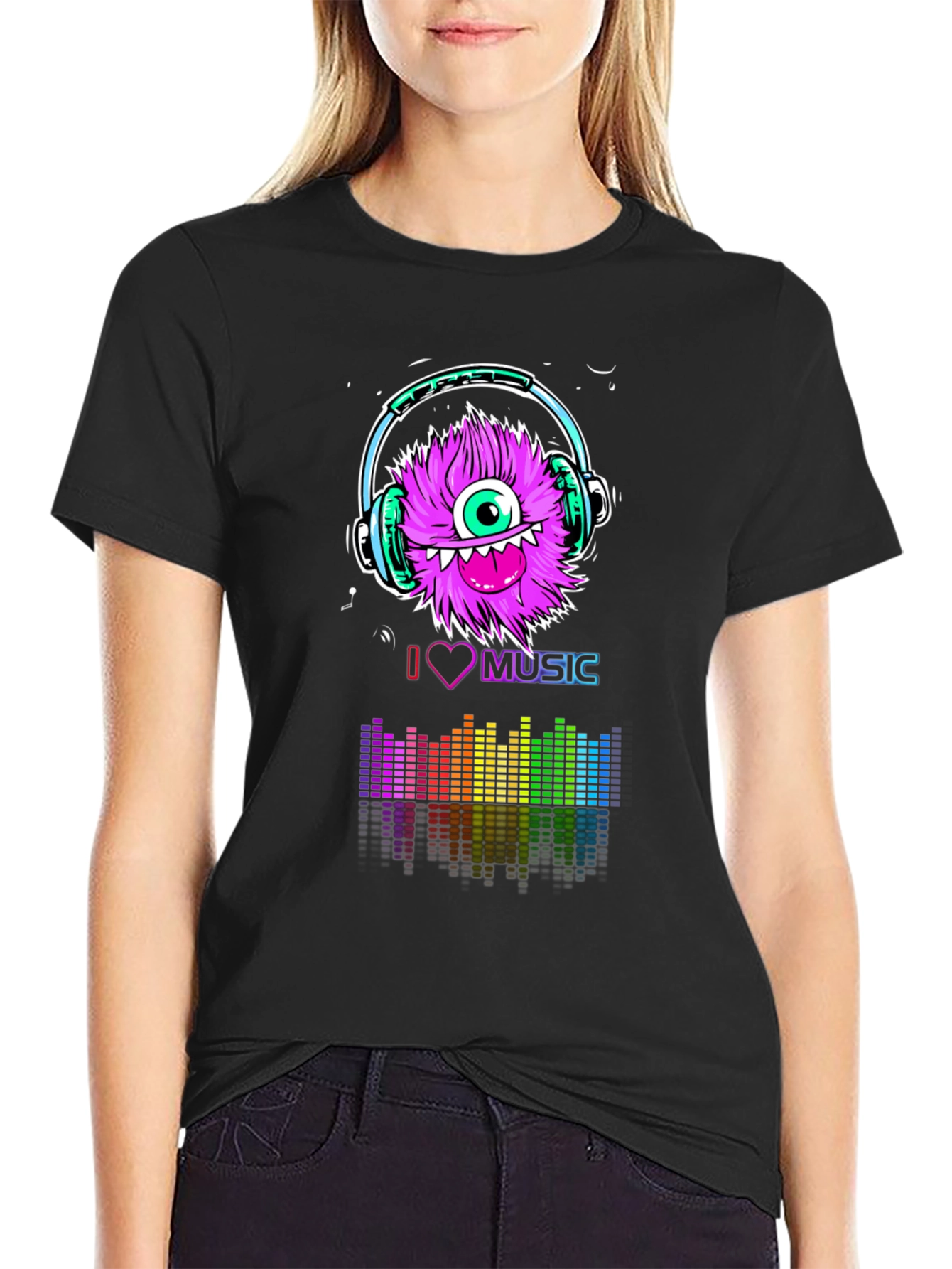 Monster Music Lover Graphic T-Shirt
