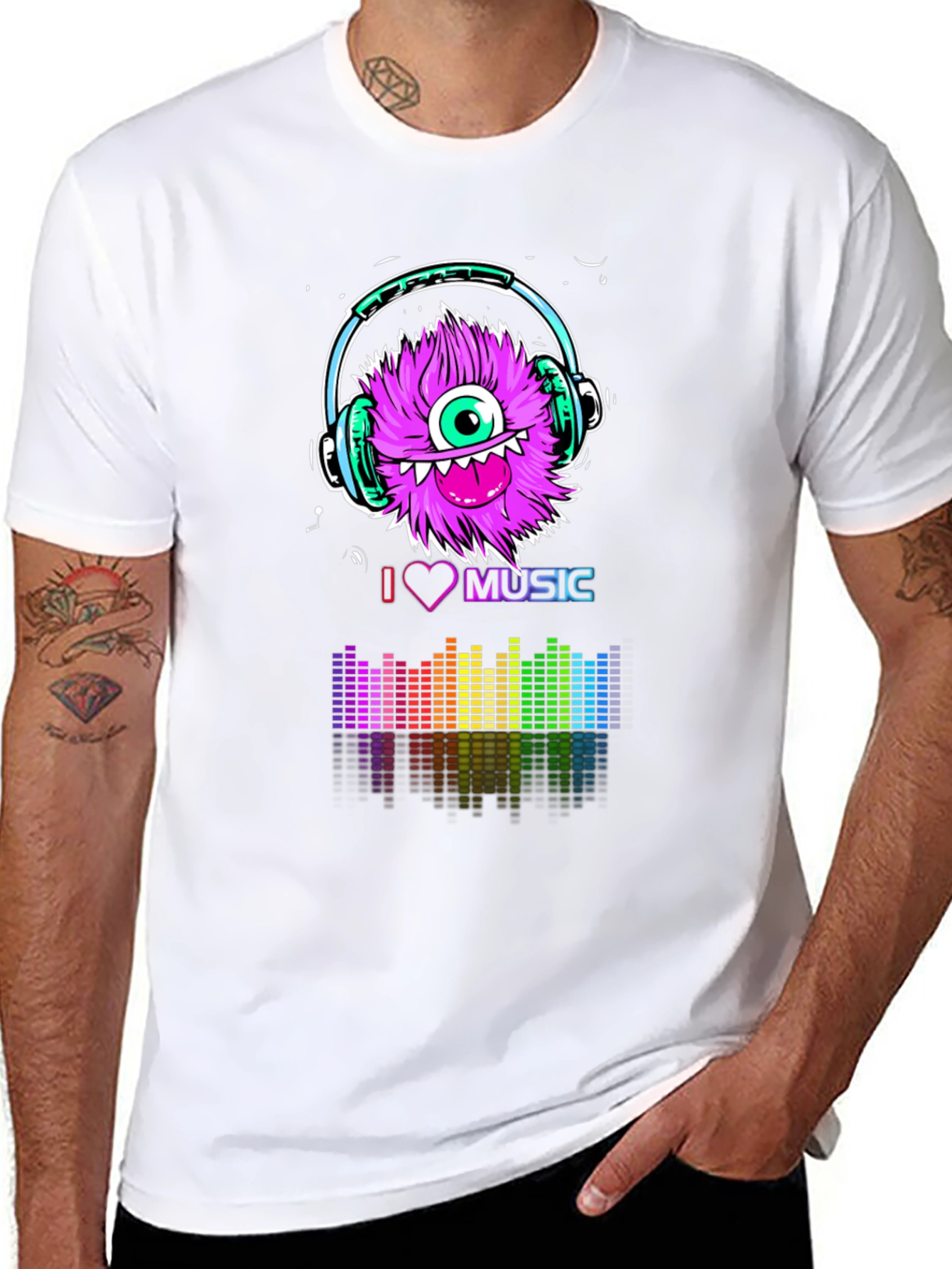 Monster Music Lover Graphic T-Shirt