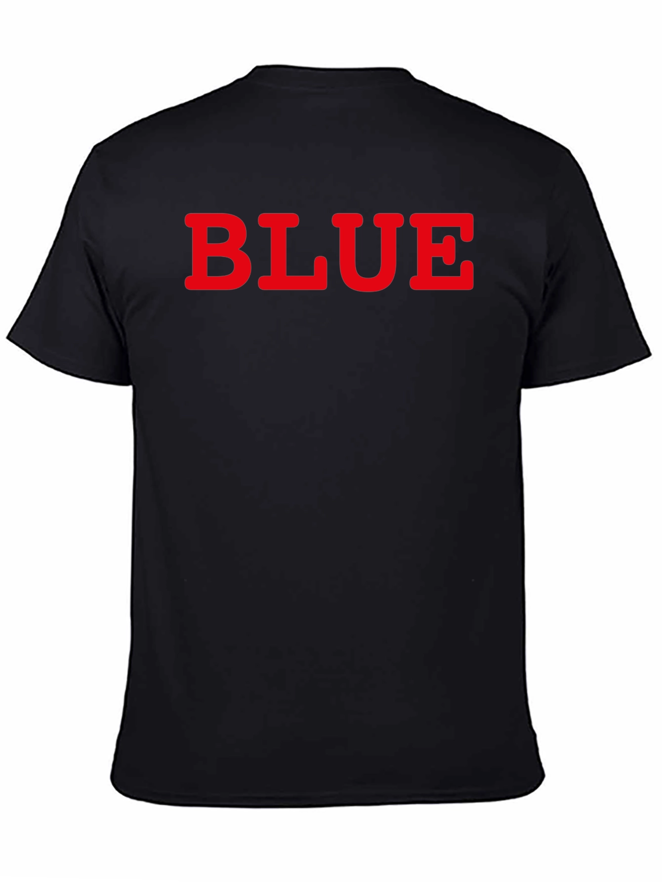 Mens Black Tee with BLUE Graphic Print