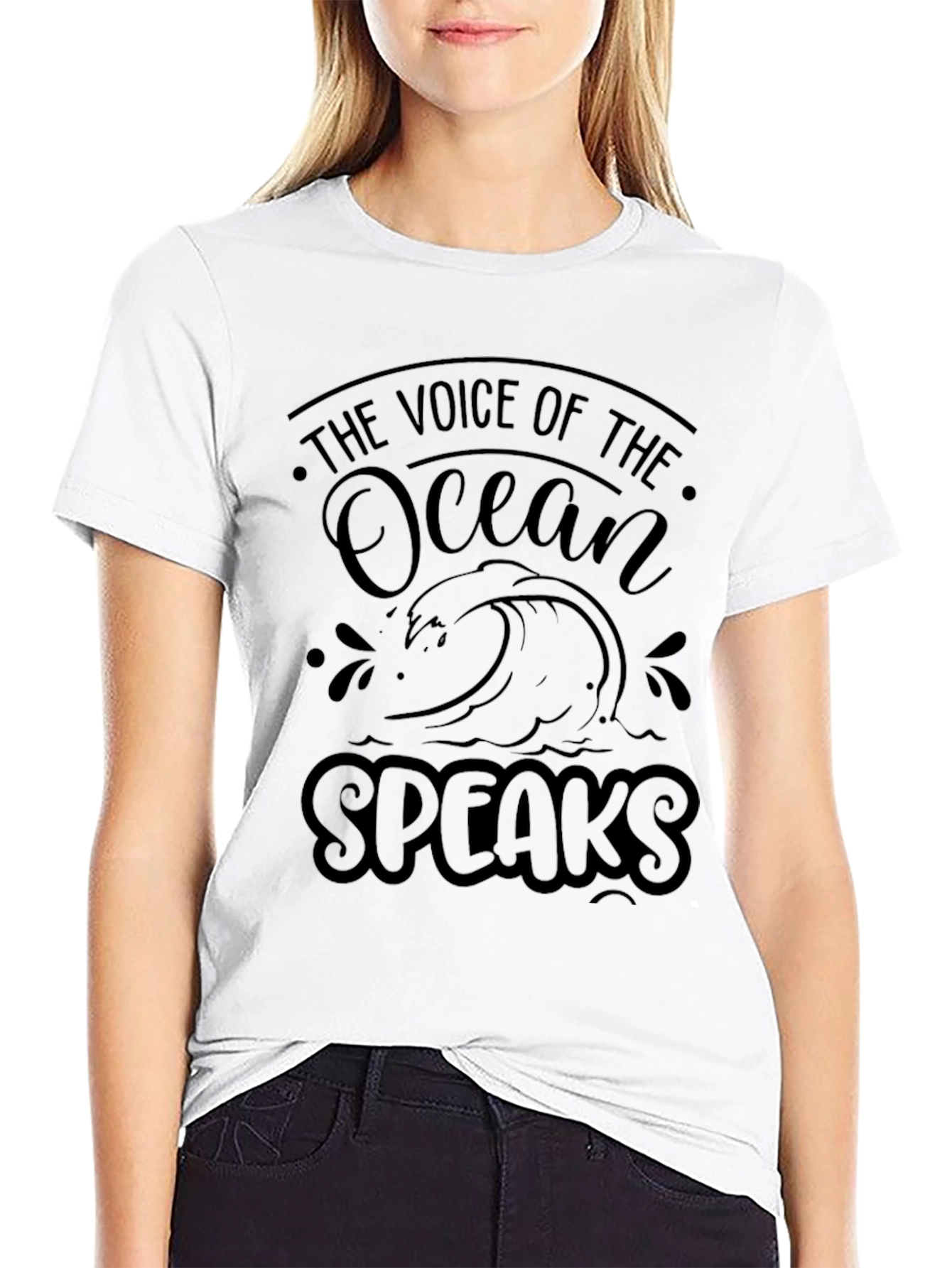 Ocean Voice Graphic T-Shirt - Black