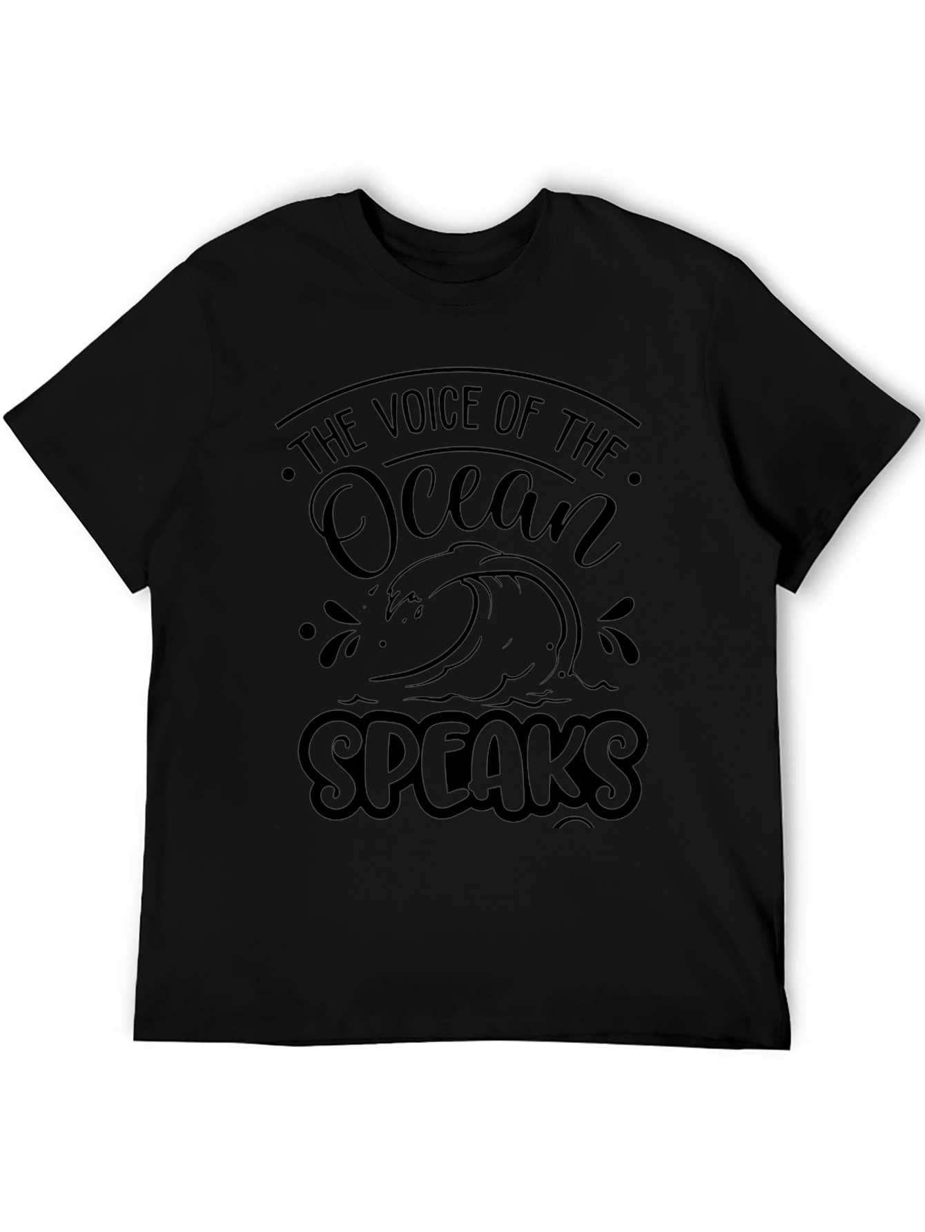 Ocean Voice Graphic T-Shirt - Black