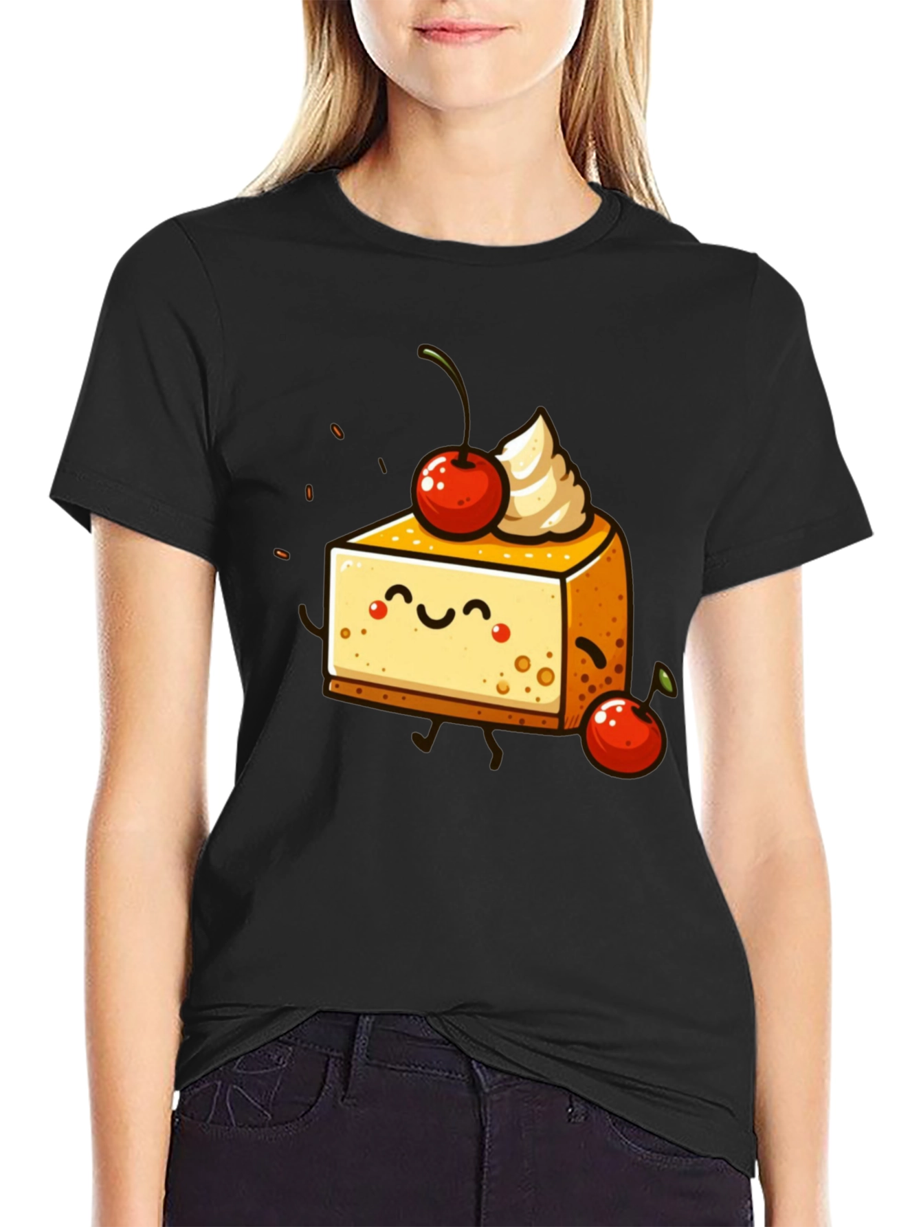 Cheesecake Dessert Graphic T-Shirt - Cute Foodie Tee