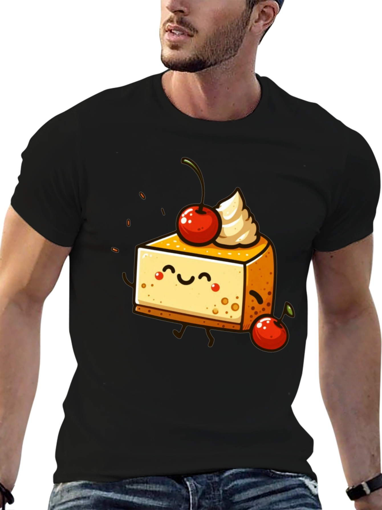 Cheesecake Dessert Graphic T-Shirt - Cute Foodie Tee