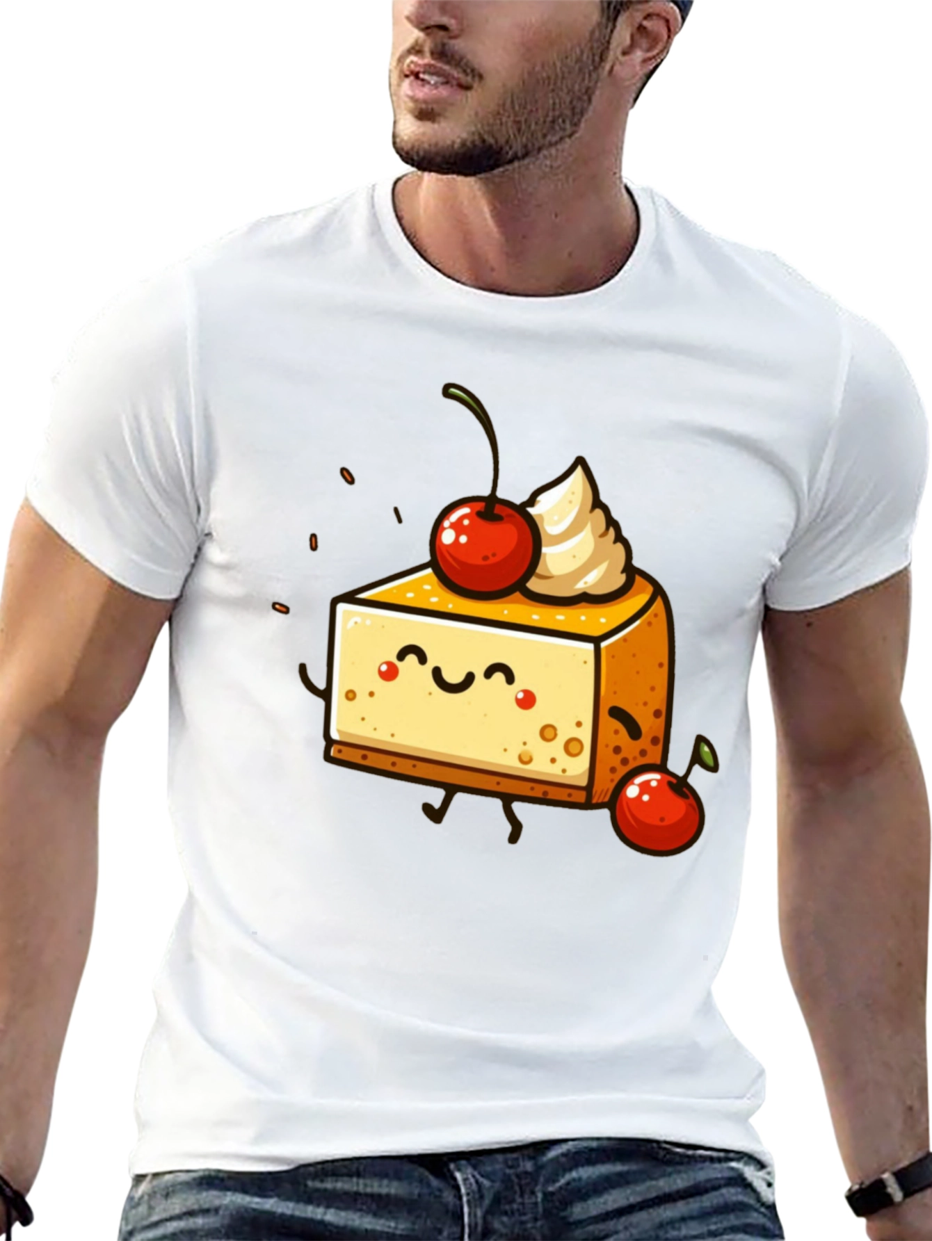 Cheesecake Dessert Graphic T-Shirt - Cute Foodie Tee