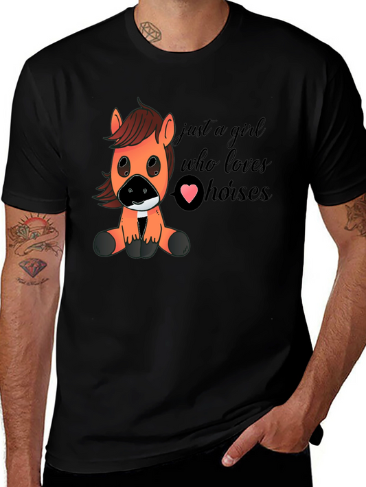 Cute Horse Lover T-Shirt - Just A Girl Who Loves Horses