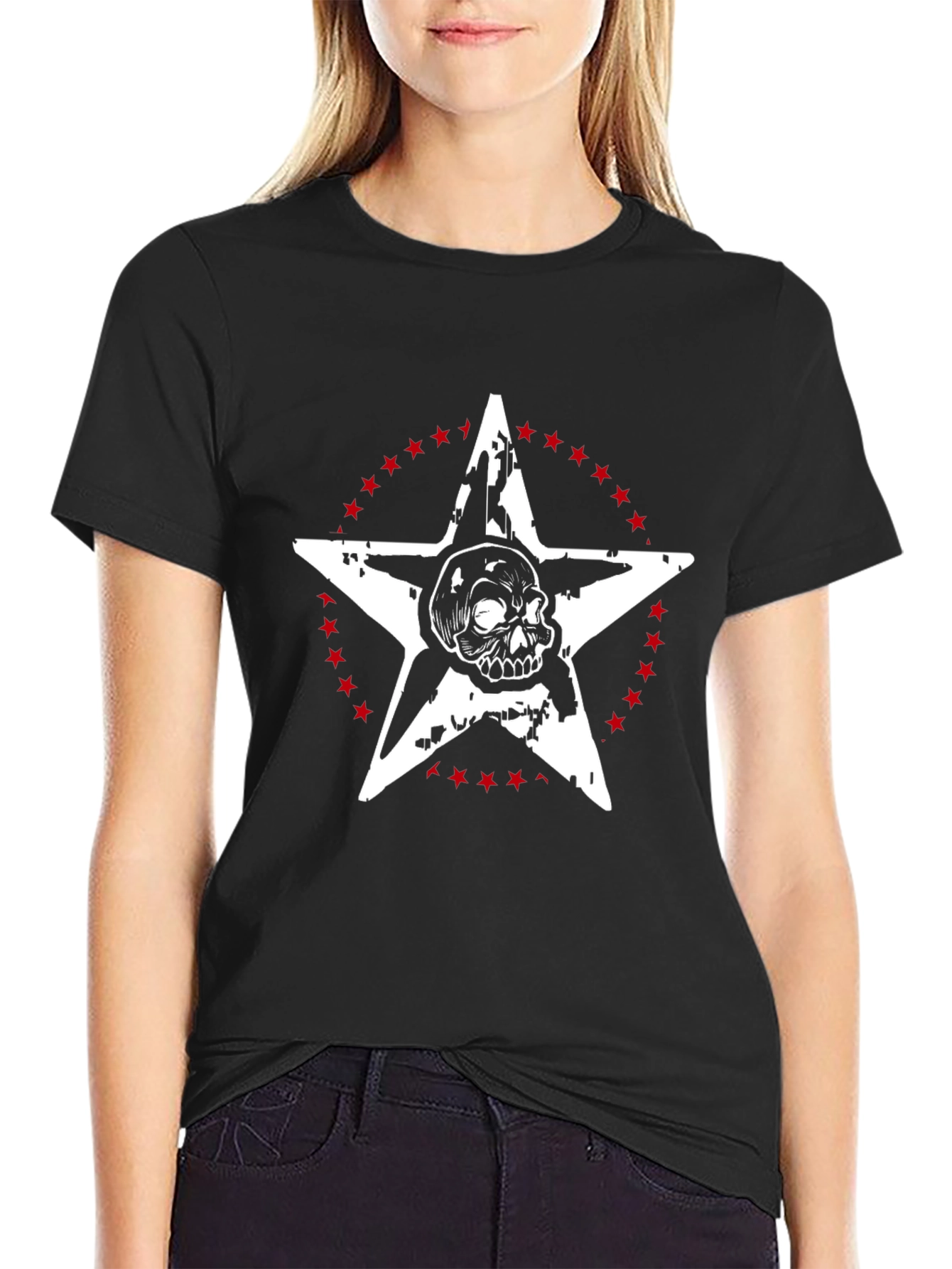 Skull Star Graphic Tee - Rocker Style