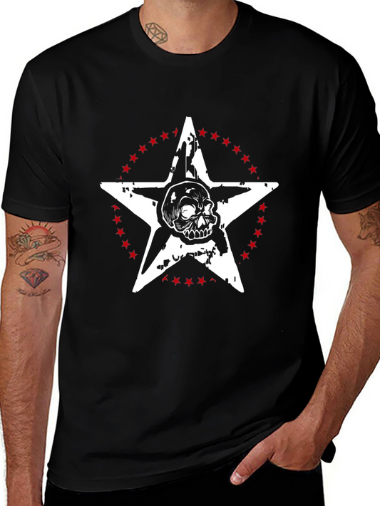 Skull Star Graphic Tee - Rocker Style