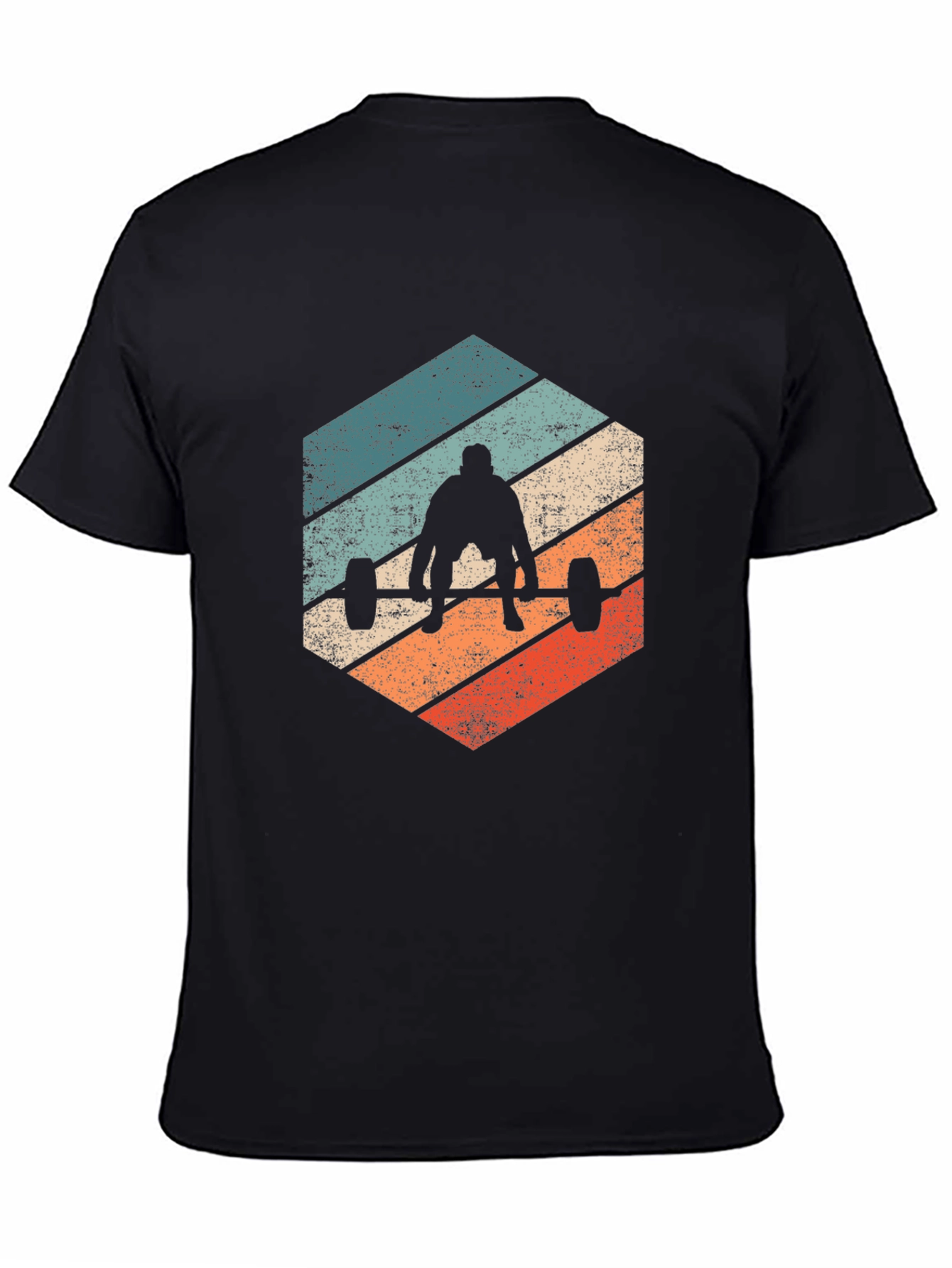Retro Weightlifting T-Shirt - Black