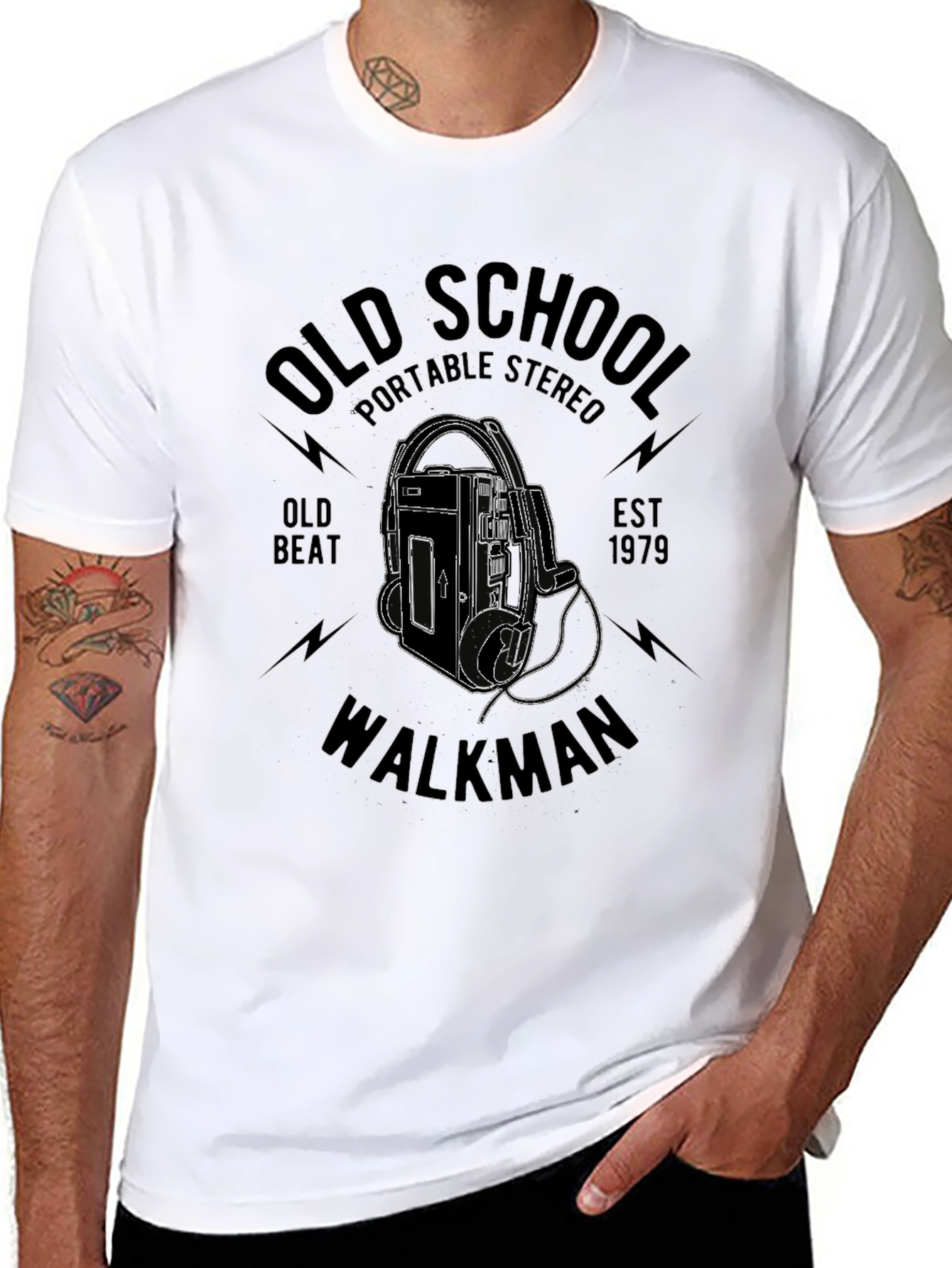 Retro Old School Walkman Graphic T-Shirt