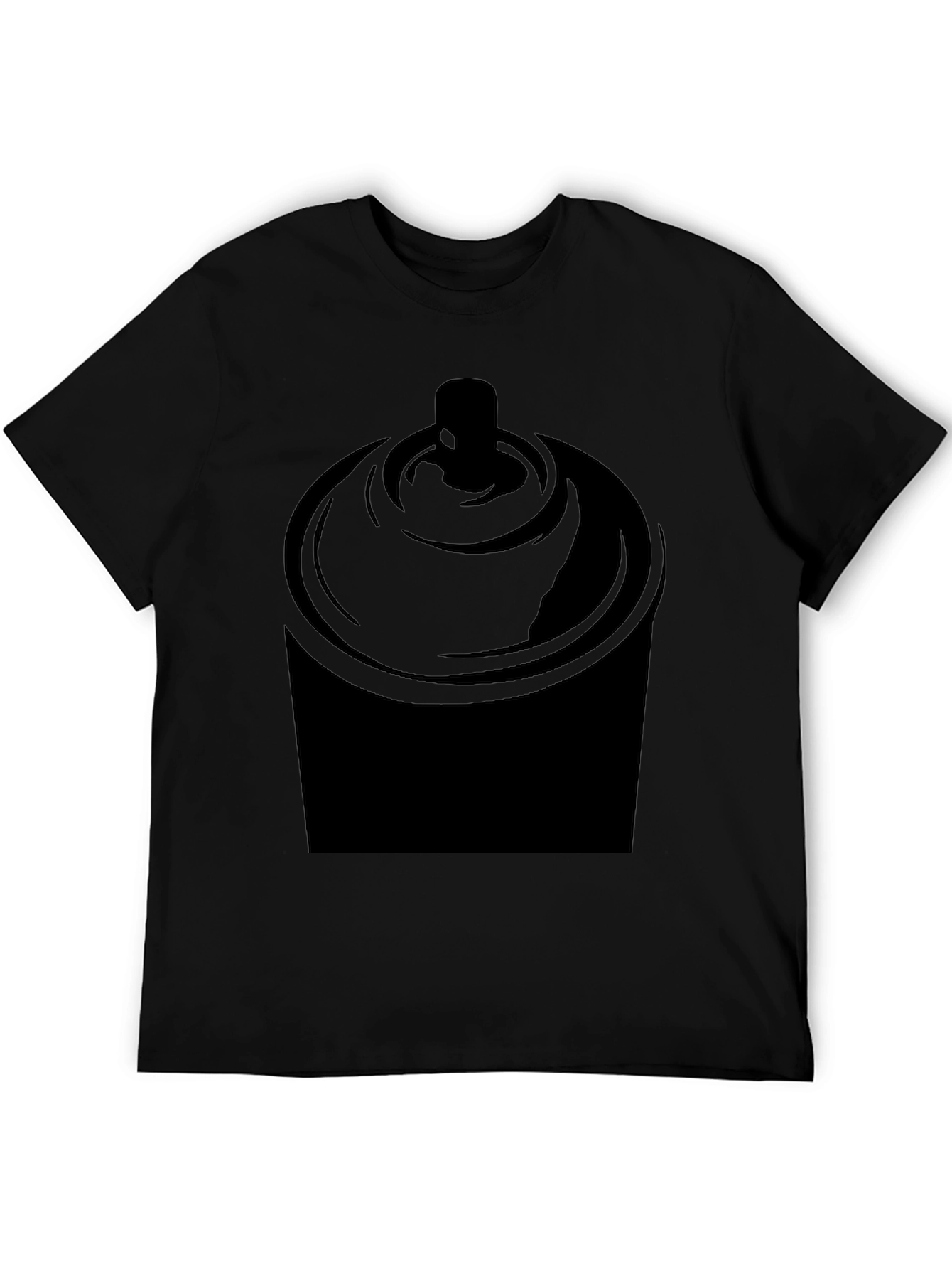 Spray Paint Can Graphic T-Shirt - Black
