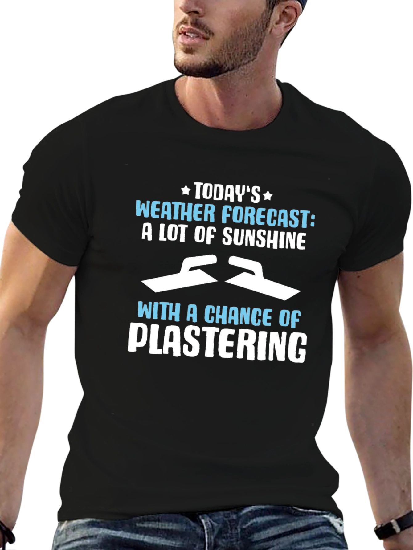 Funny Plastering Weather Forecast Graphic Tee