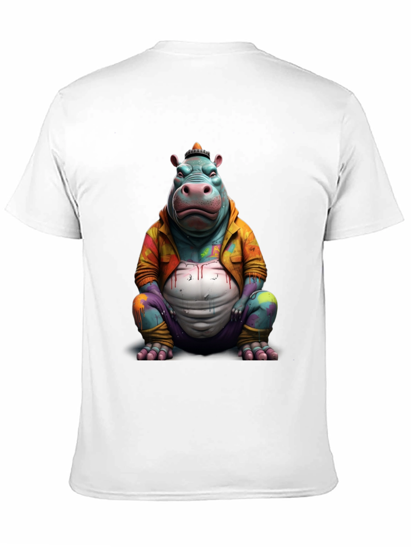 Funky Hippo T-Shirt - Unique Graphic Tee