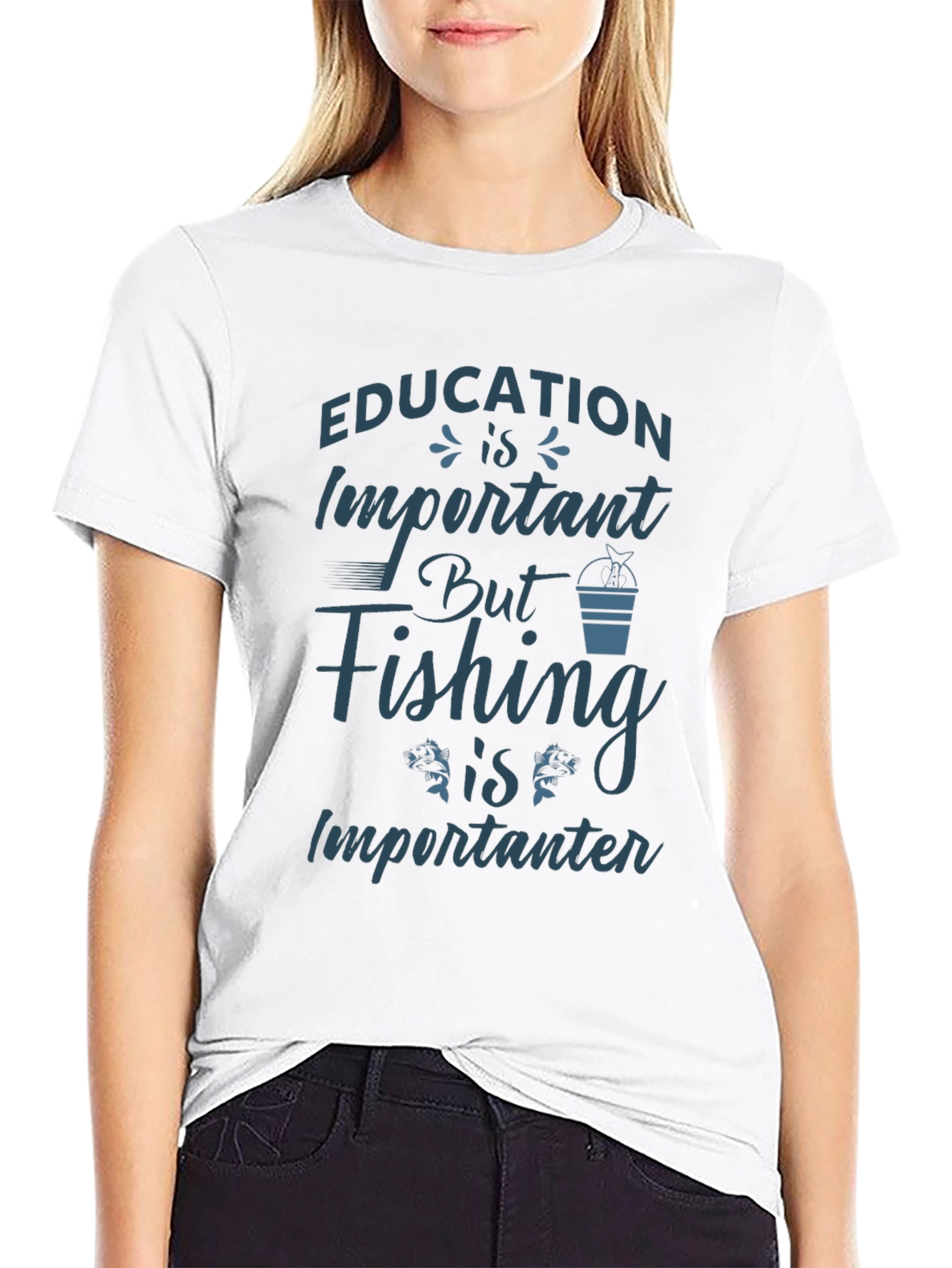 Funny Fishing T-Shirt: Education is Importanter