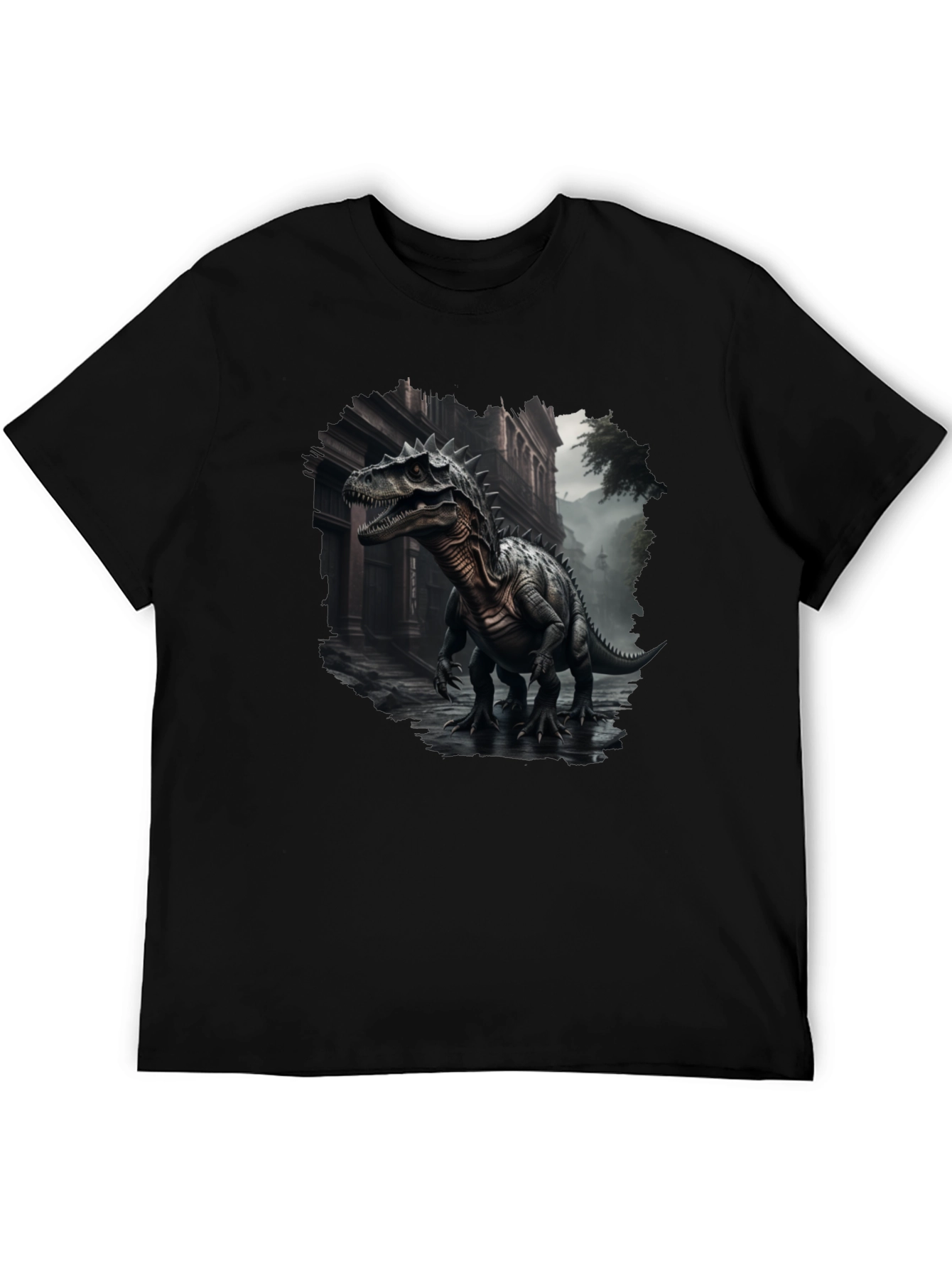 Dinosaur Urban T-Shirt - Black Graphic Tee