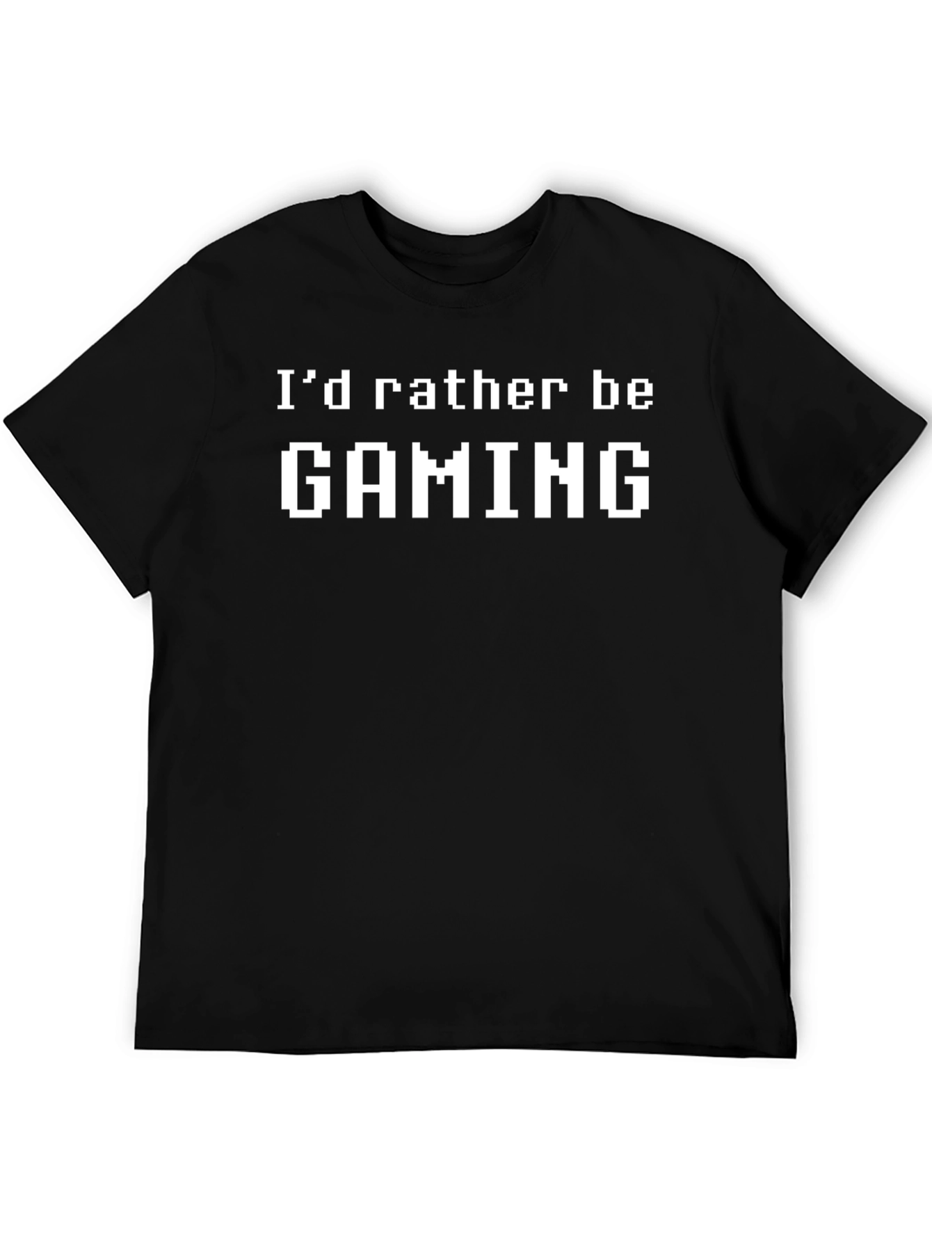 Id Rather Be Gaming Black T-Shirt
