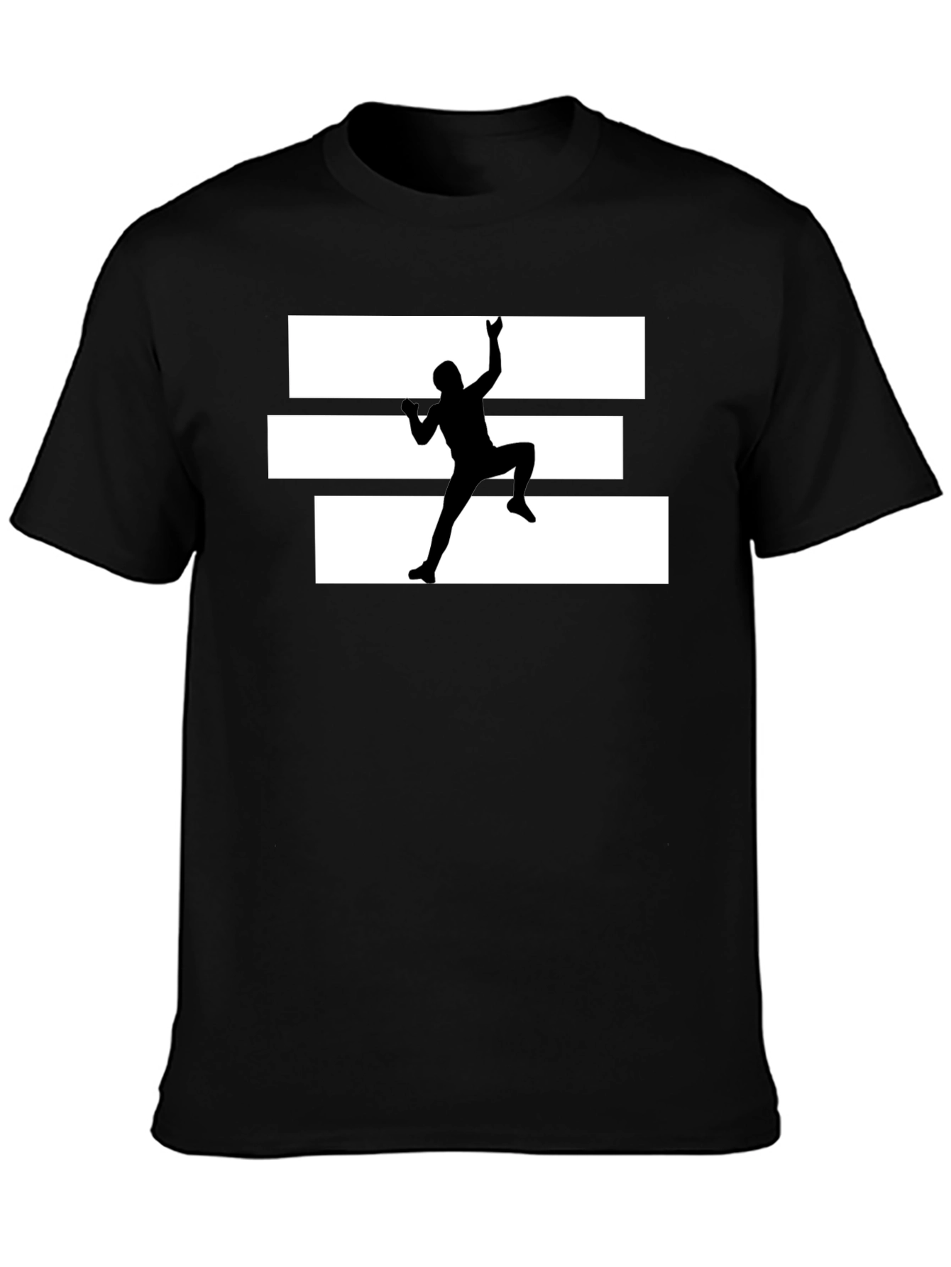 Climbing Silhouette Graphic Tee - Black