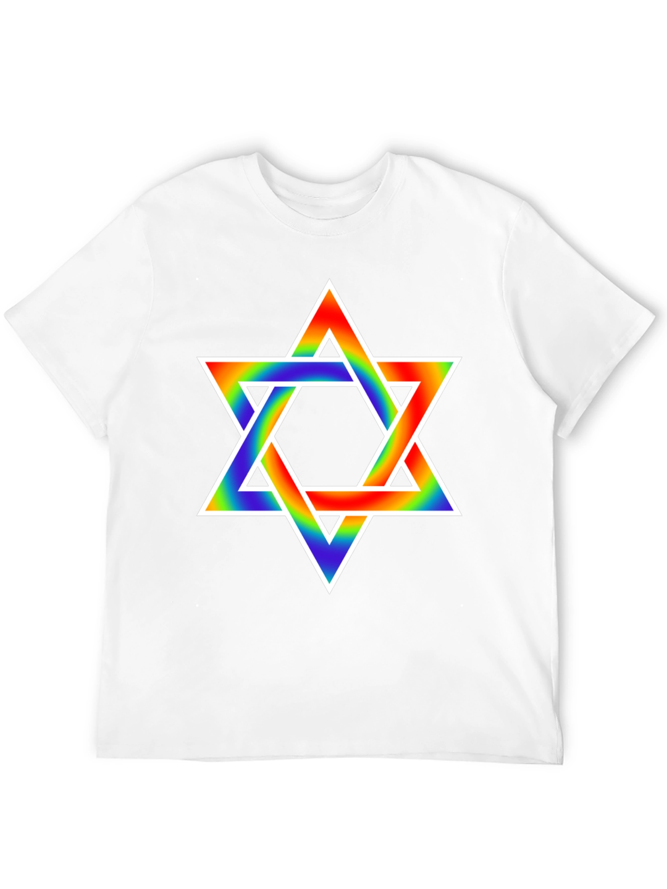 Rainbow Star of David Graphic Tee - Black T-Shirt