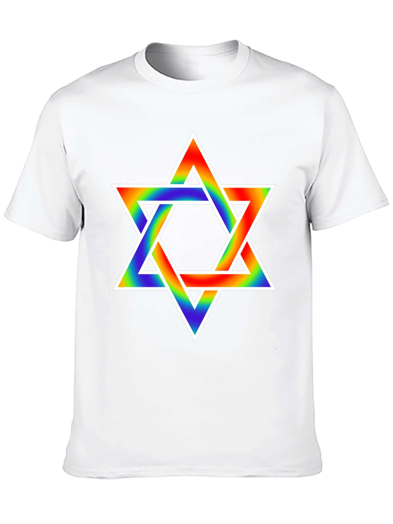 Rainbow Star of David Graphic Tee - Black T-Shirt