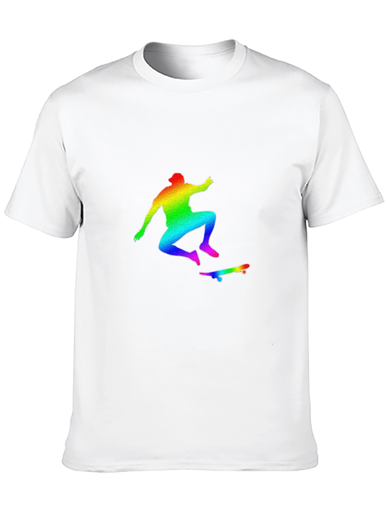 Rainbow Skateboarder Graphic Tee - Black