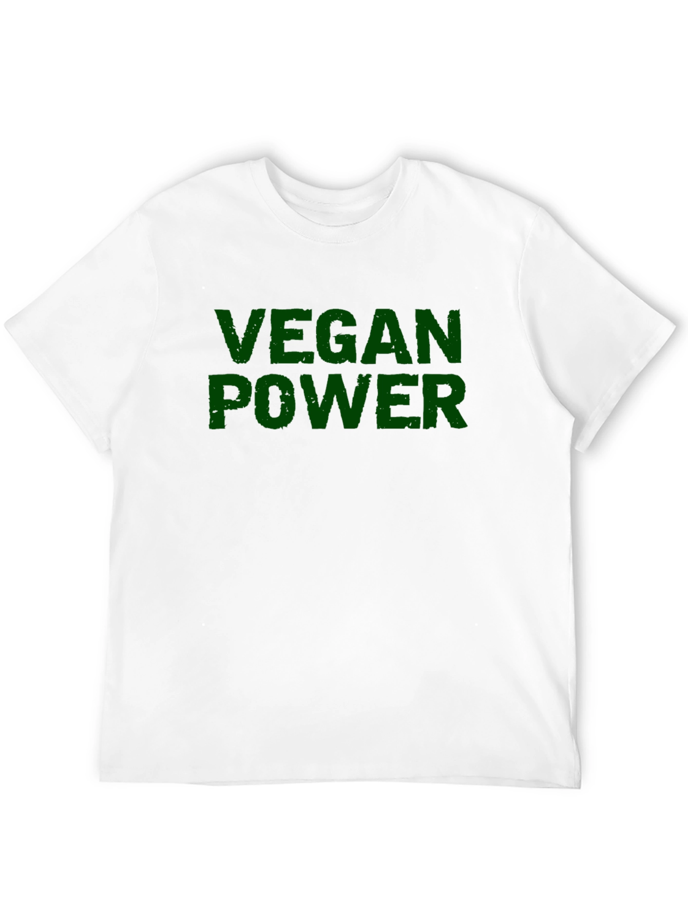 Vegan Power Graphic Tee - Black Cotton T-Shirt