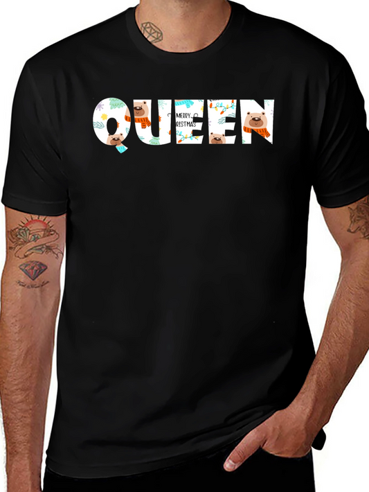 Queen Merry Christmas Graphic T-Shirt