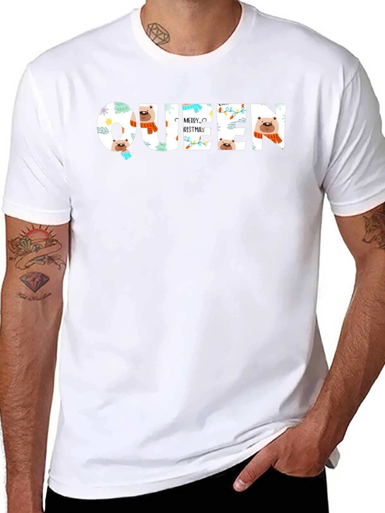 Queen Merry Christmas Graphic T-Shirt
