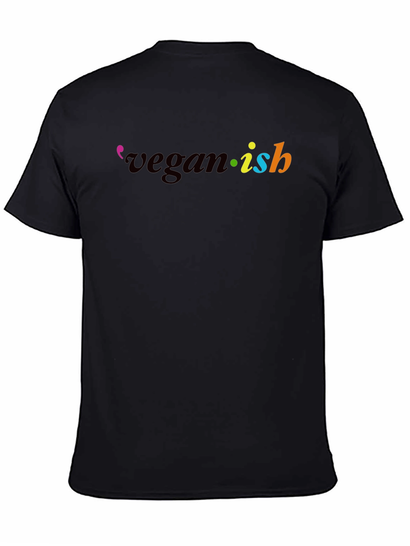 Vegan-ish Graphic T-Shirt - Black Casual Tee