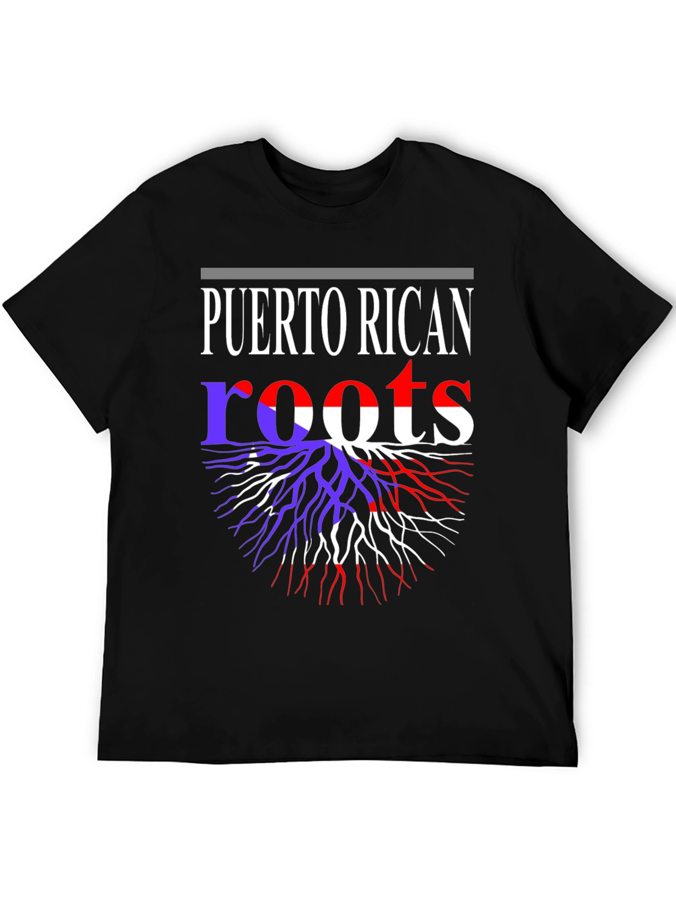 Puerto Rican Roots Black T-Shirt