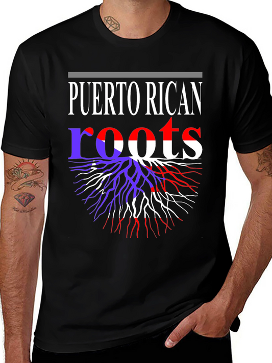 Puerto Rican Roots Black T-Shirt