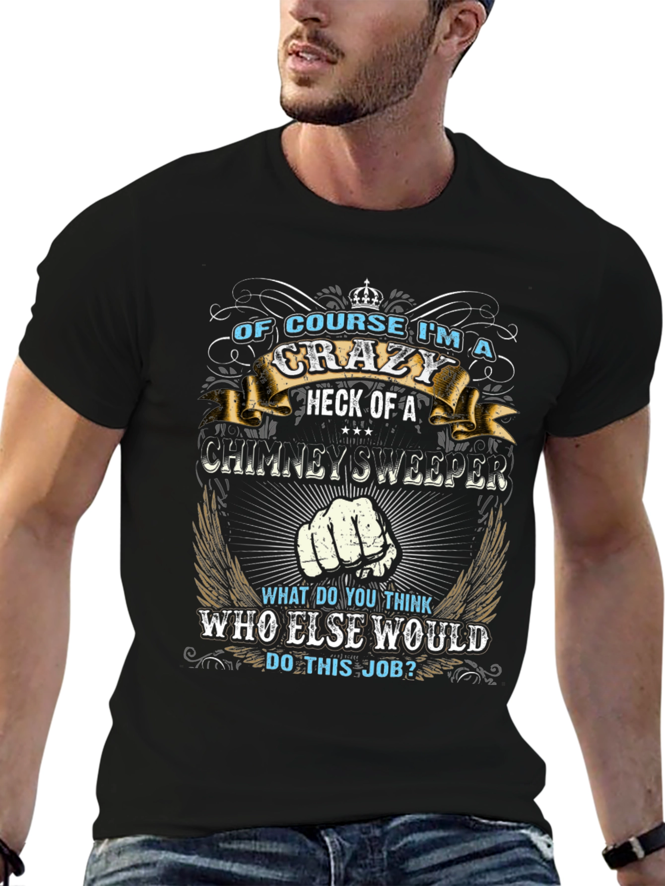 Crazy Chimney Sweeper Graphic T-Shirt