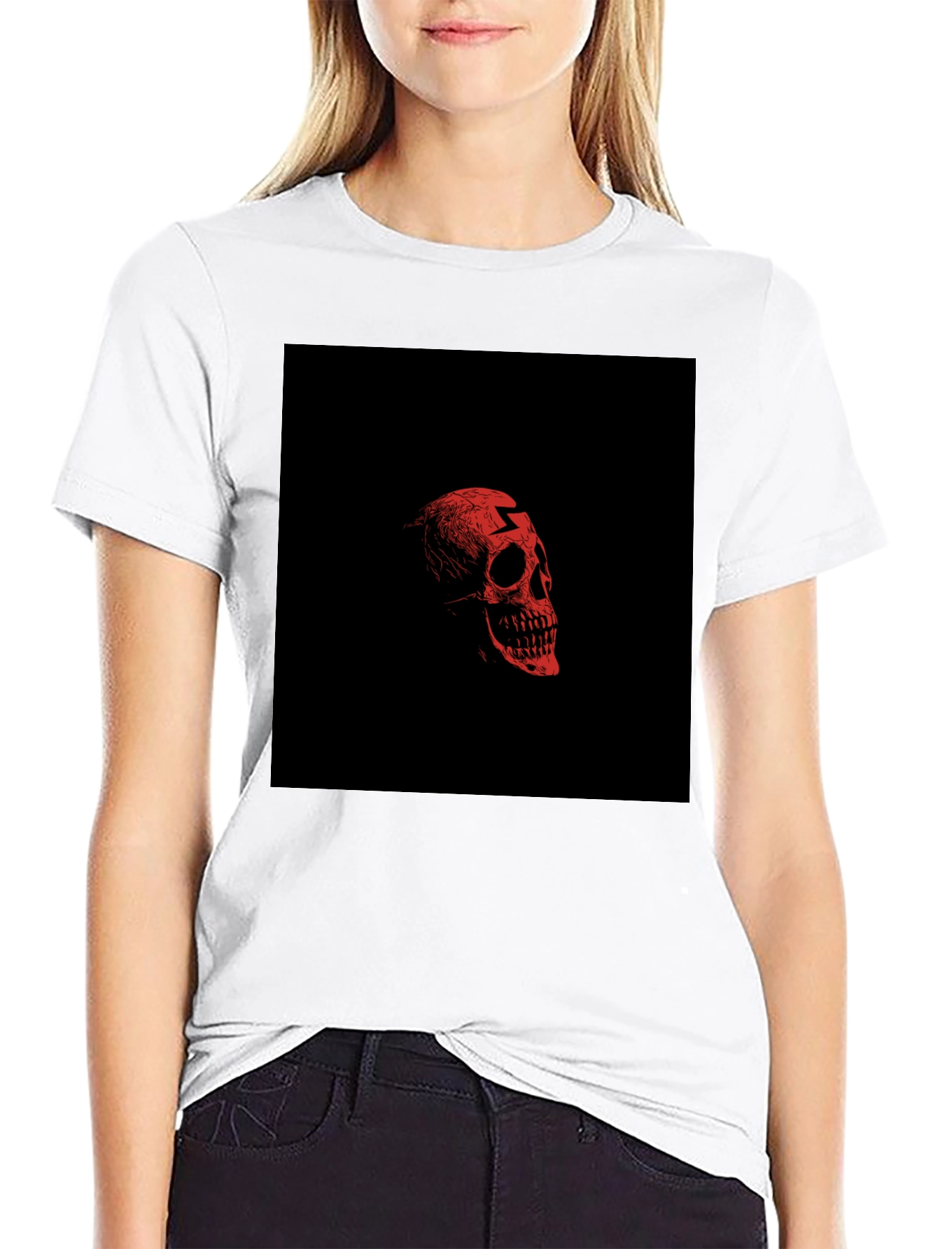 Edgy Skull Graphic Black T-Shirt for Men