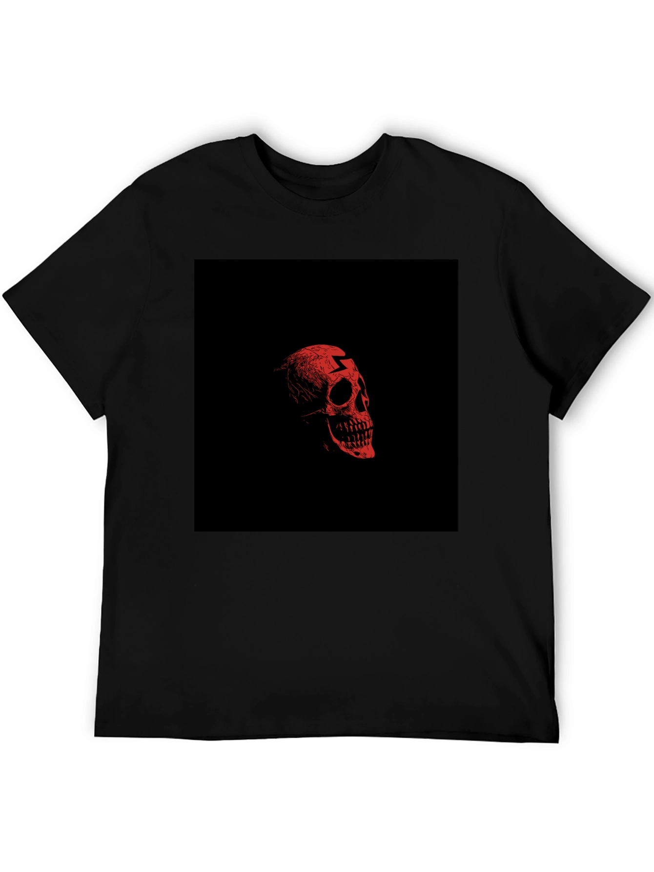 Edgy Skull Graphic Black T-Shirt for Men
