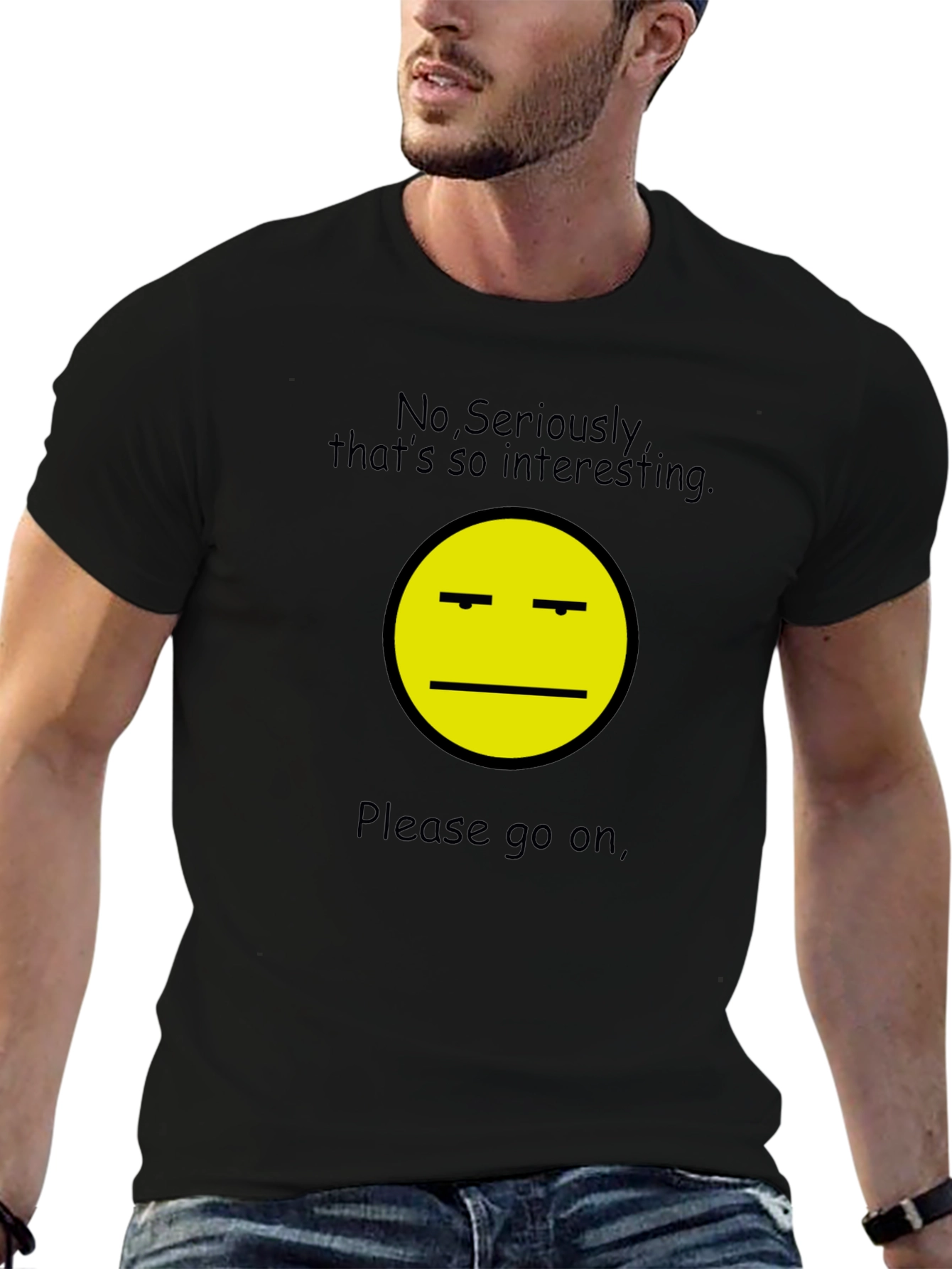 Sarcastic Interest T-Shirt - Unisex Black Tee