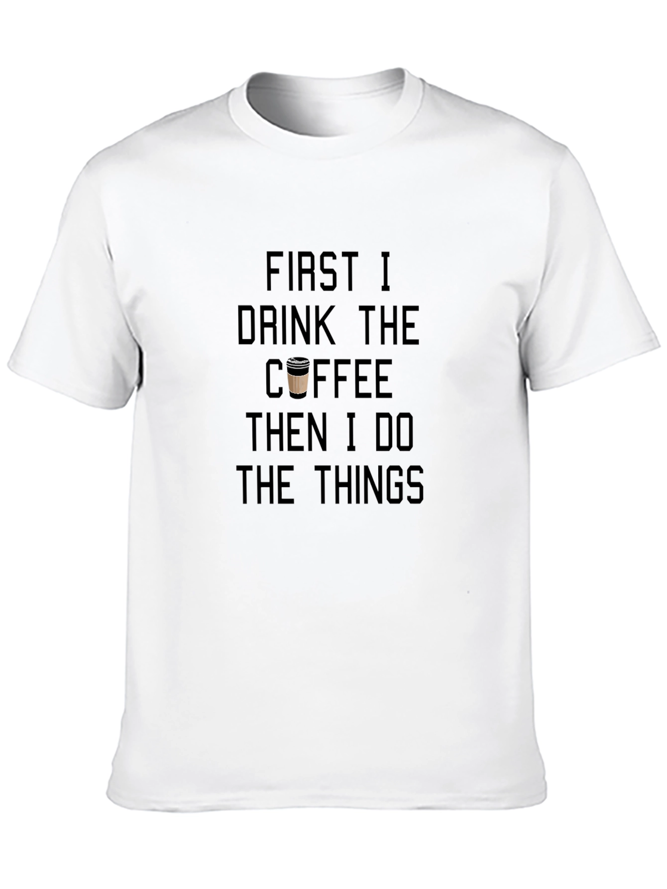 Coffee First Then Things Black Graphic Tee