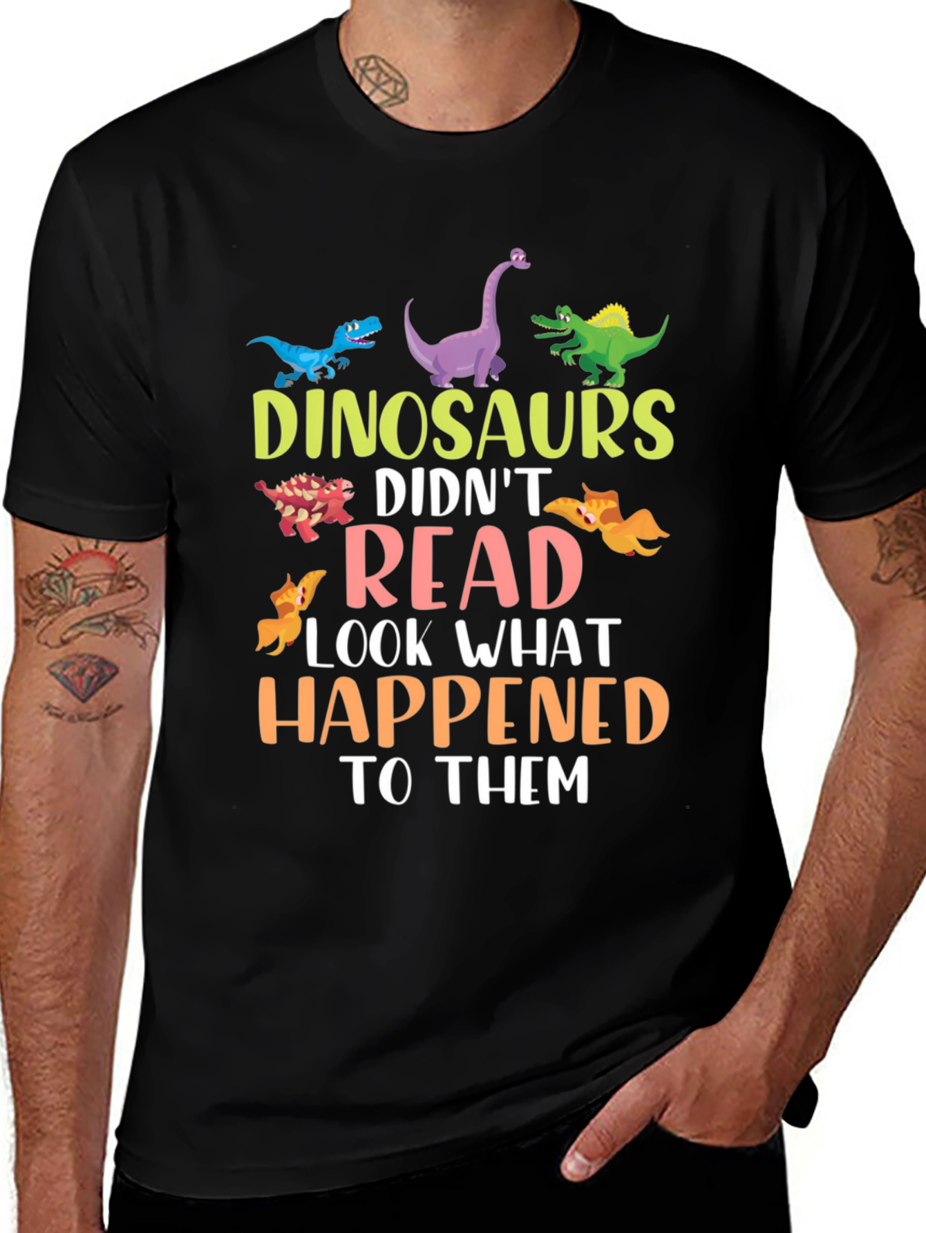 Dinosaurs Didnt Read Funny T-Shirt