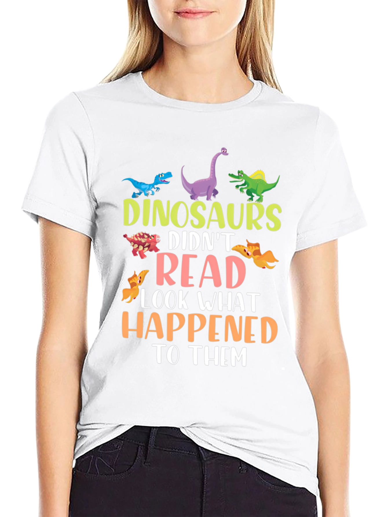 Dinosaurs Didnt Read Funny T-Shirt