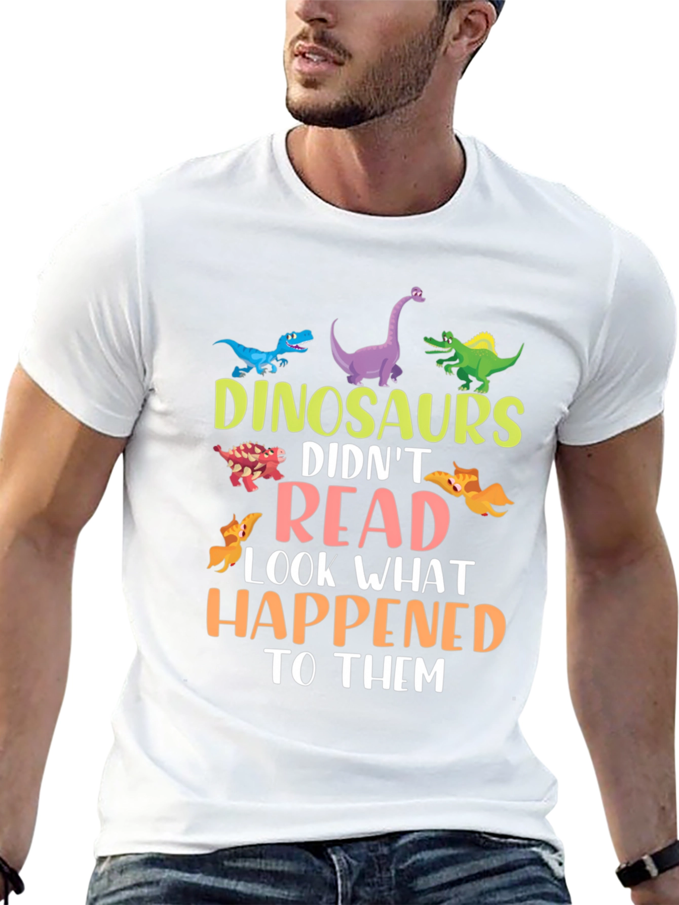 Dinosaurs Didnt Read Funny T-Shirt