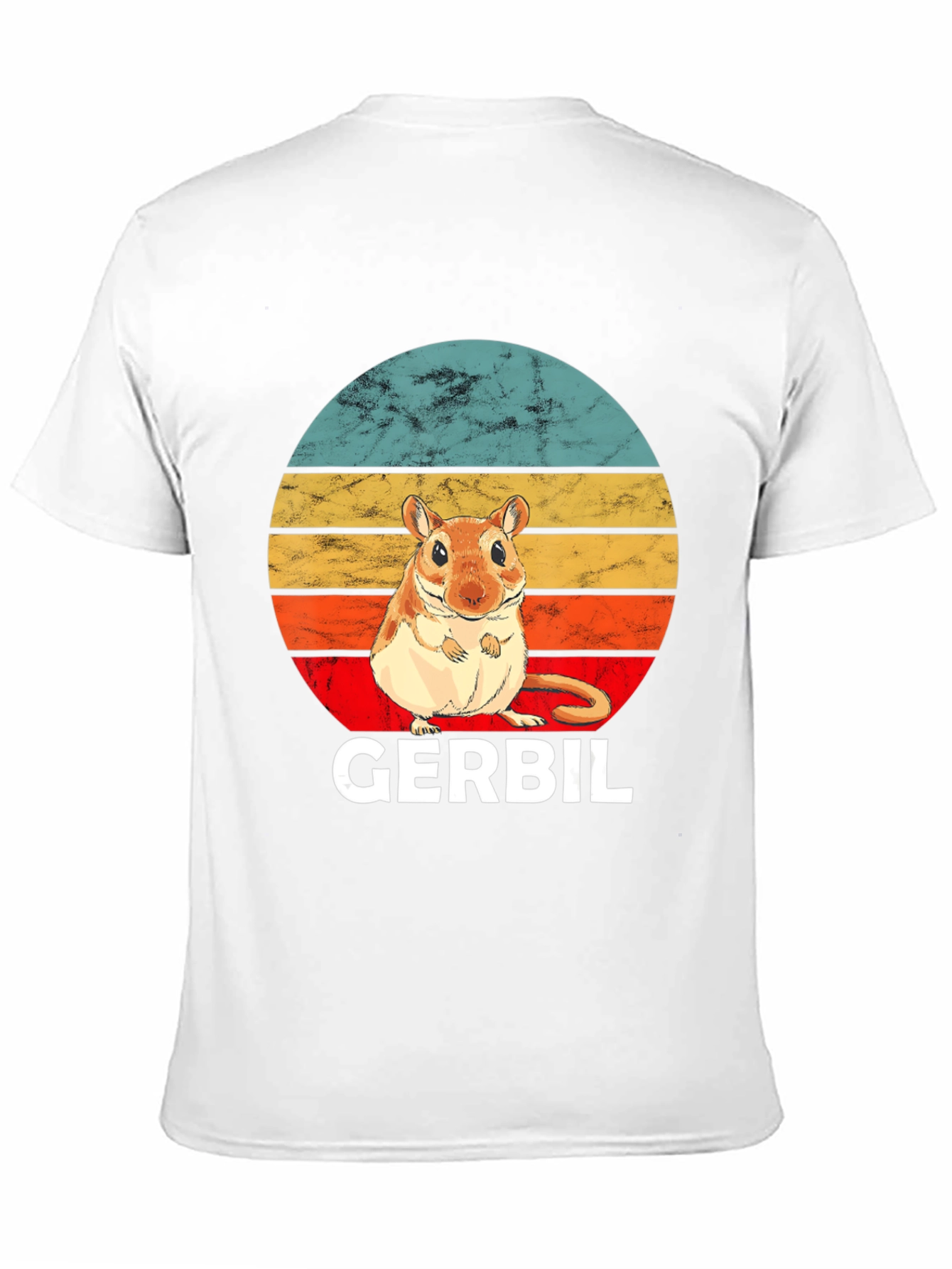Retro Gerbil Sunset Graphic T-Shirt