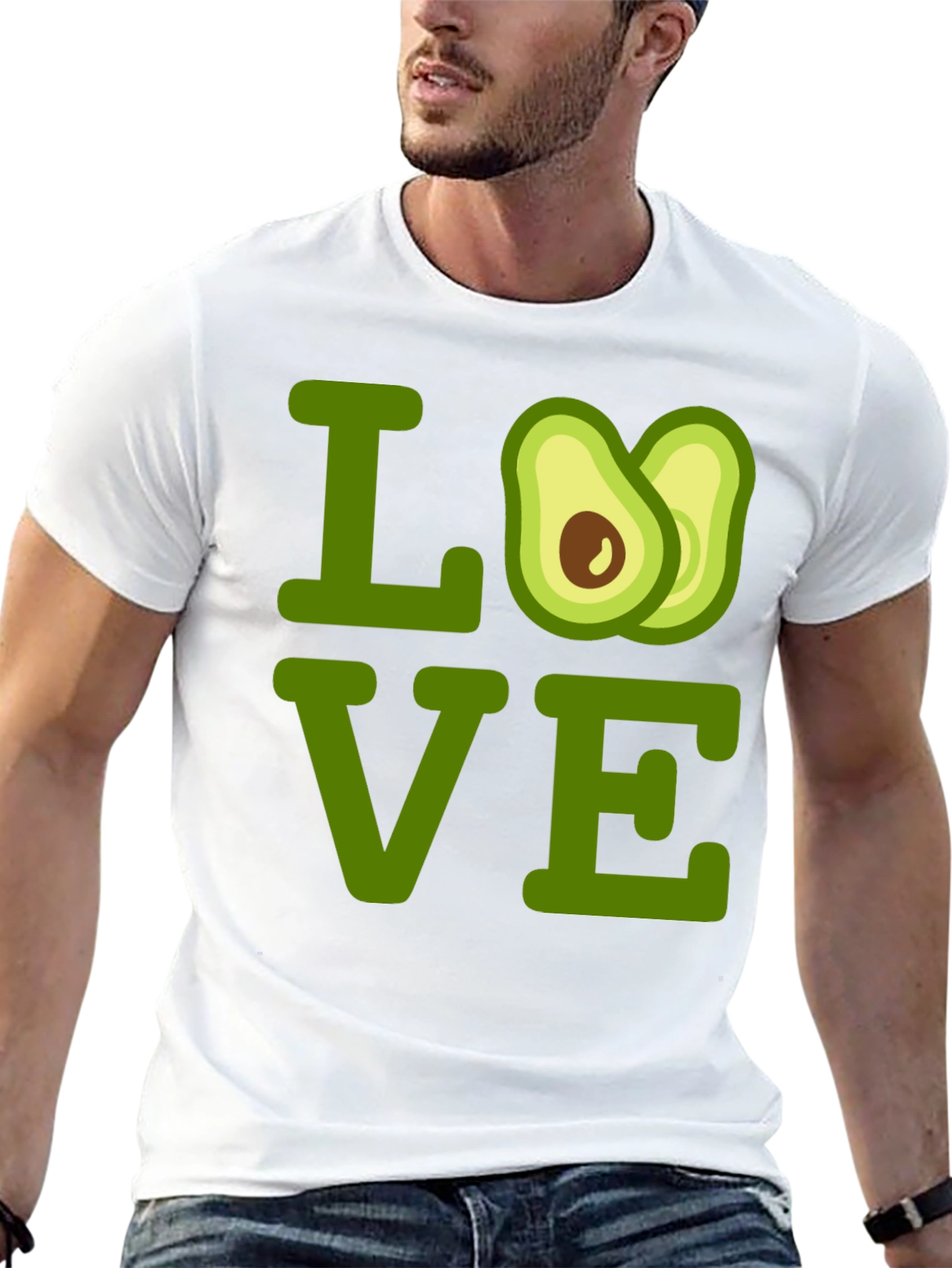 Avocado Love Graphic Print T-Shirt